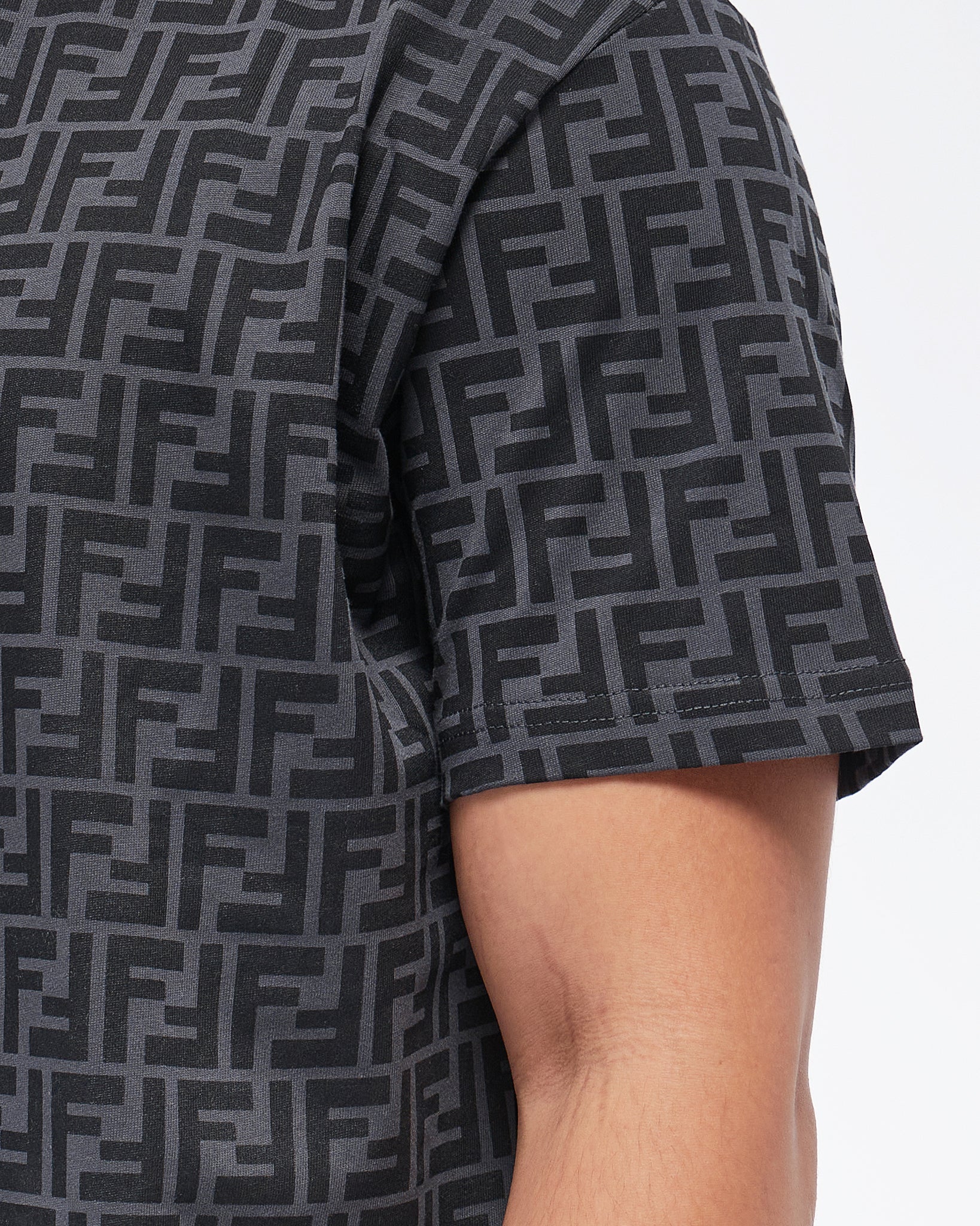 MOI OUTFIT-FF Monogram Over Printed Men T-Shirt 25.90