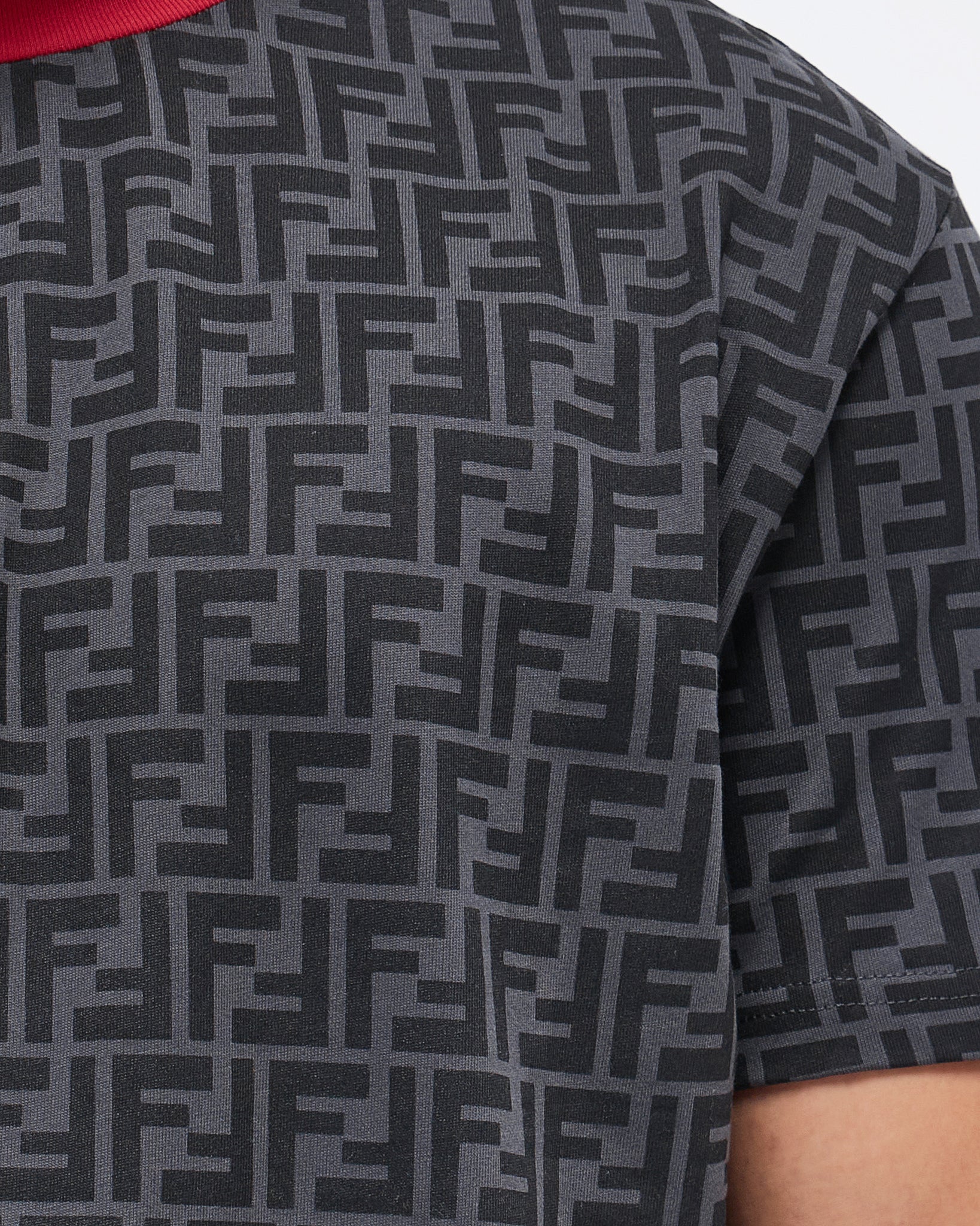 MOI OUTFIT-FF Monogram Over Printed Men T-Shirt 25.90