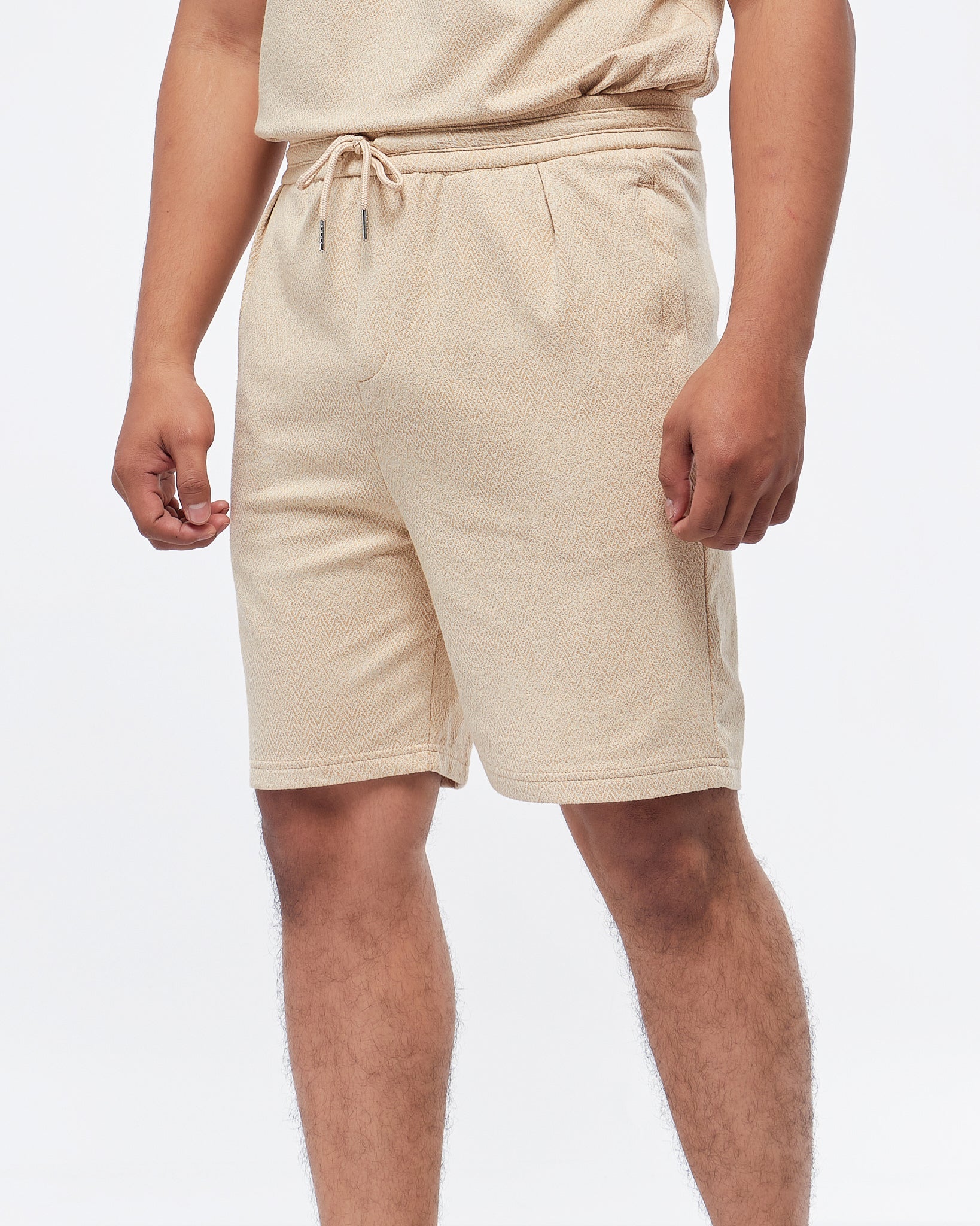 MOI OUTFIT-Geometric Square Pattern Men Shorts 13.90