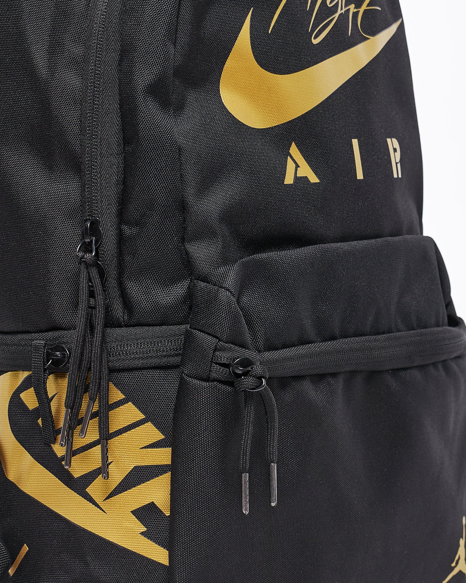 MOI OUTFIT-Gold Logo Printed Unisex Backpack 20.90