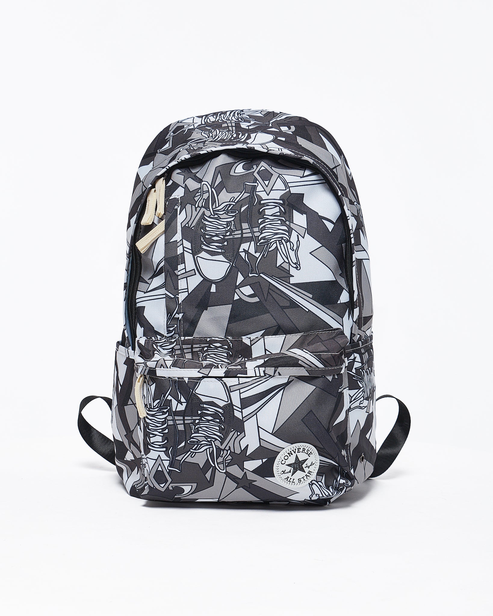 MOI OUTFIT-Graffiti Over Printed Unisex Backpack 23.90