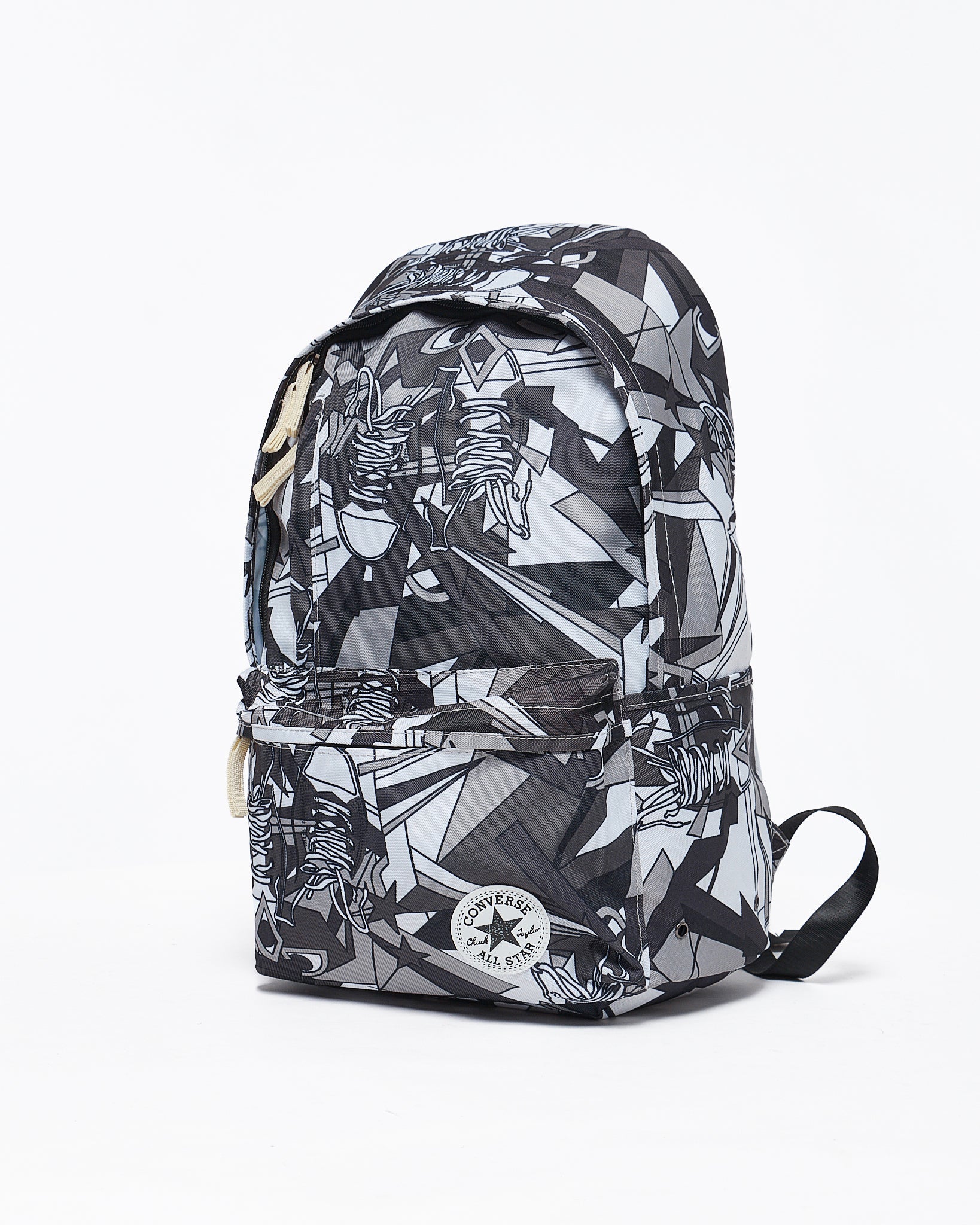 MOI OUTFIT-Graffiti Over Printed Unisex Backpack 23.90