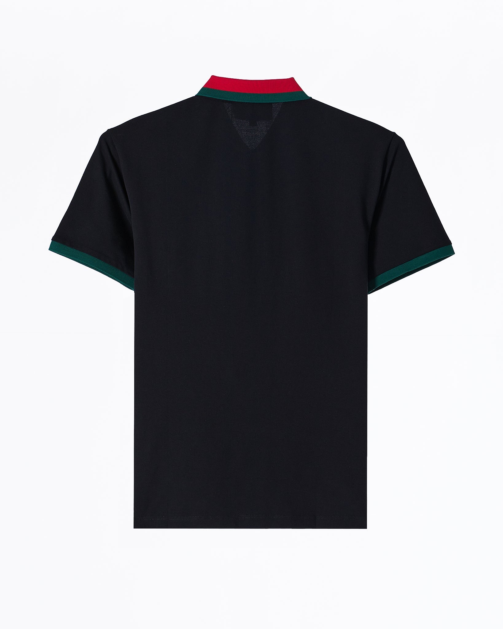 MOI OUTFIT-GUC Striped Collar Men Black Polo Shirt 64.90