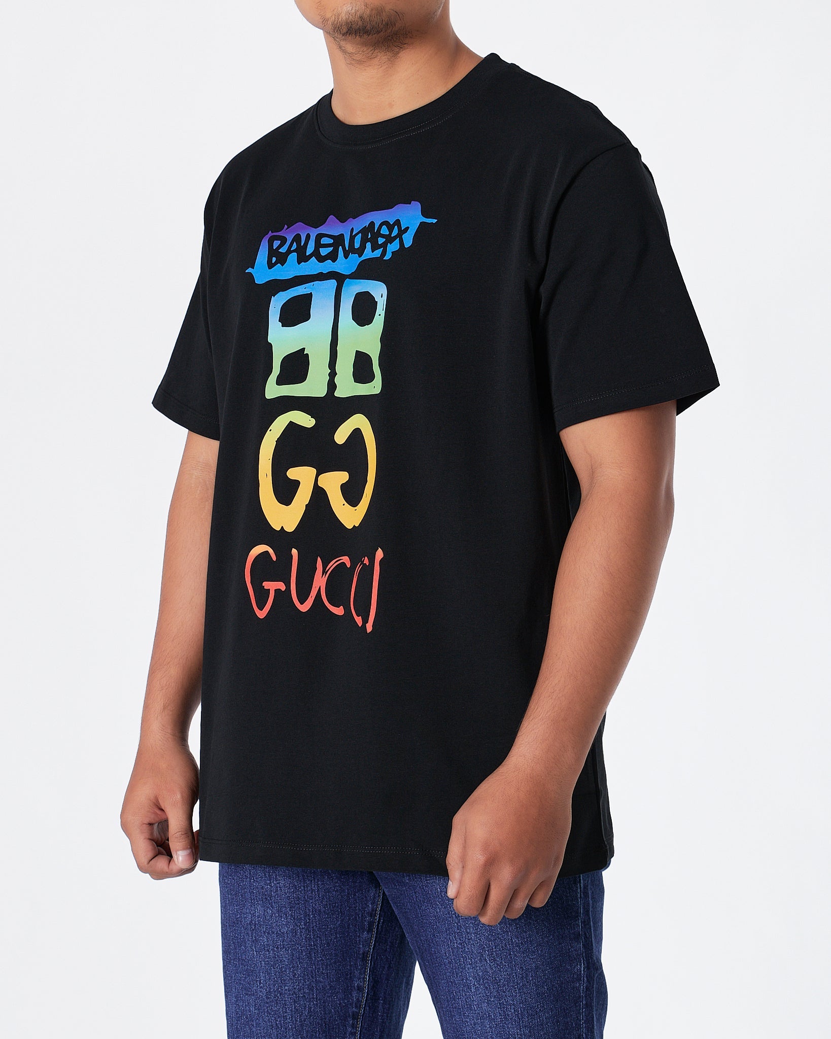 MOI OUTFIT-GUC x BB Men Black T-Shirt 20.90