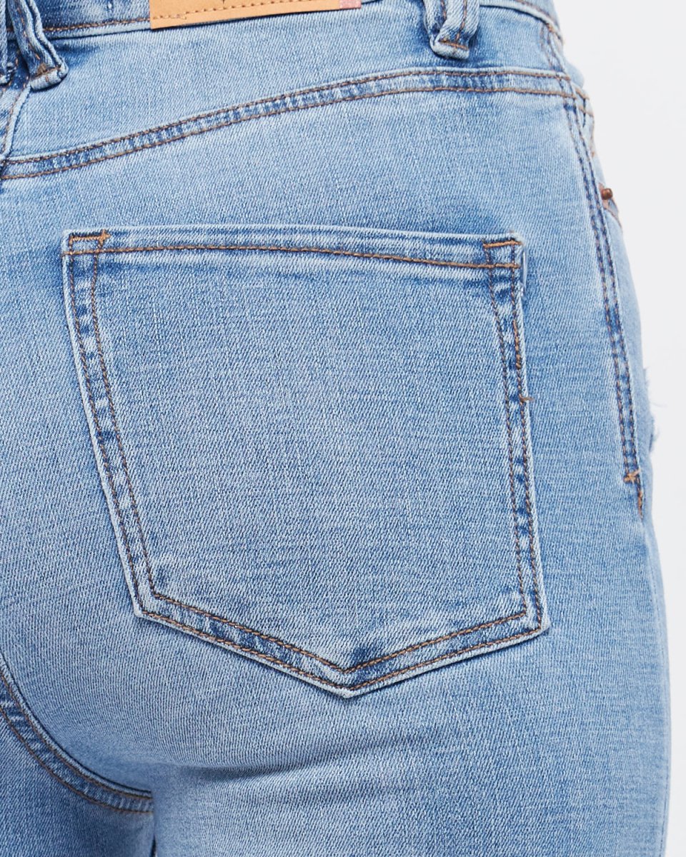 MOI OUTFIT-High Waist Distressed Slim Fit Lady Jeans 18.90