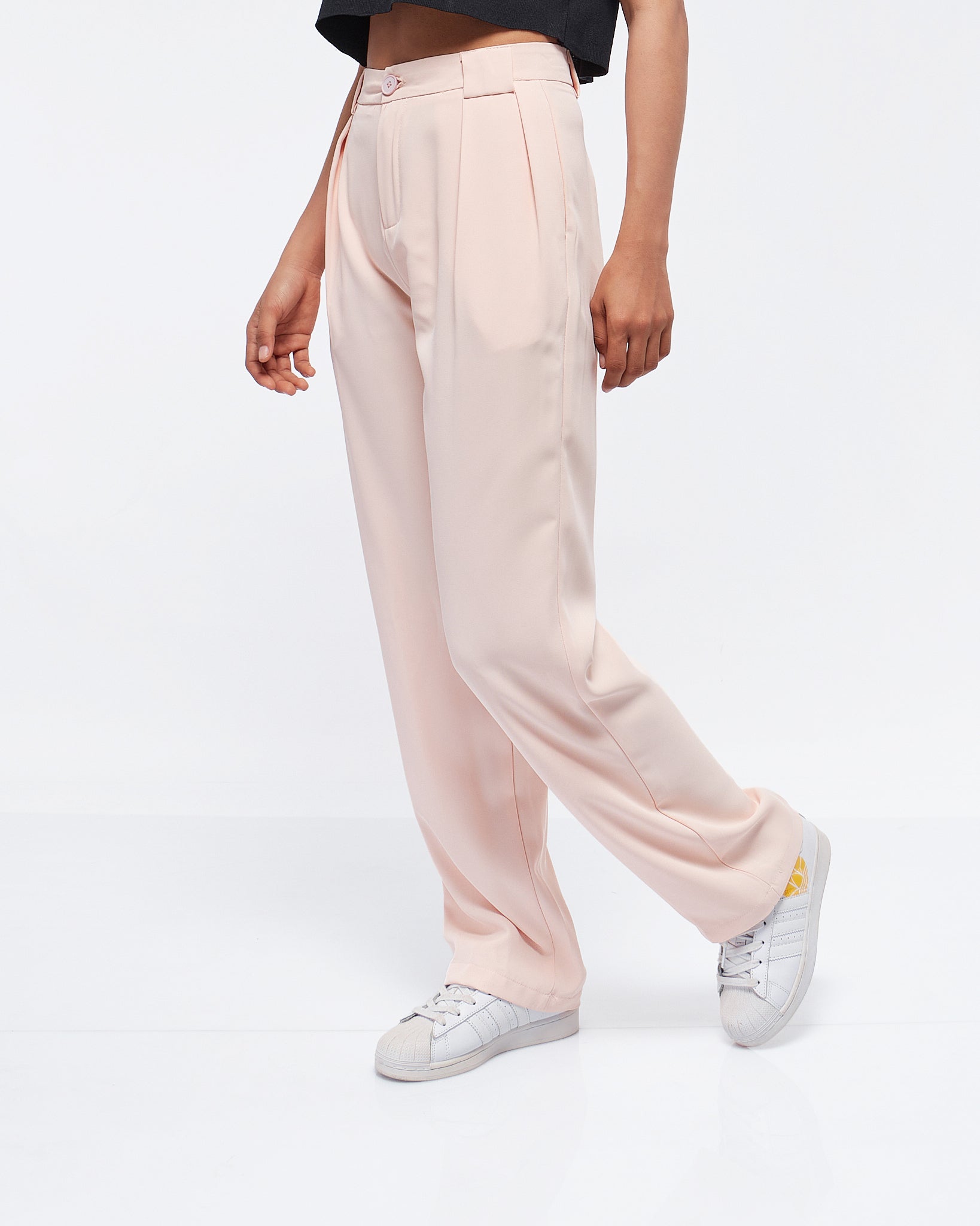 MOI OUTFIT-High Waist Front Button Lady Pants 23.90