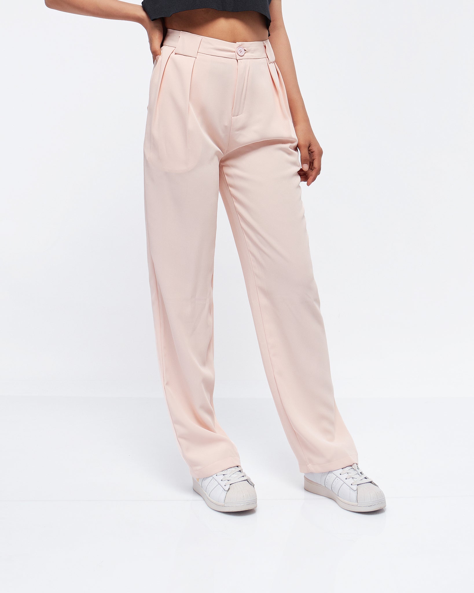 MOI OUTFIT-High Waist Front Button Lady Pants 23.90