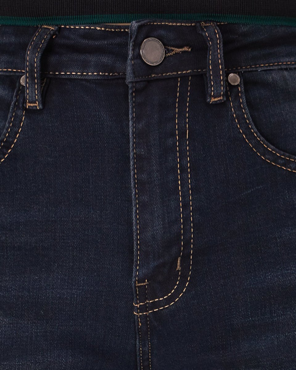MOI OUTFIT-High Waist Raw Hem Lady Straight Leg Jeans 18.90
