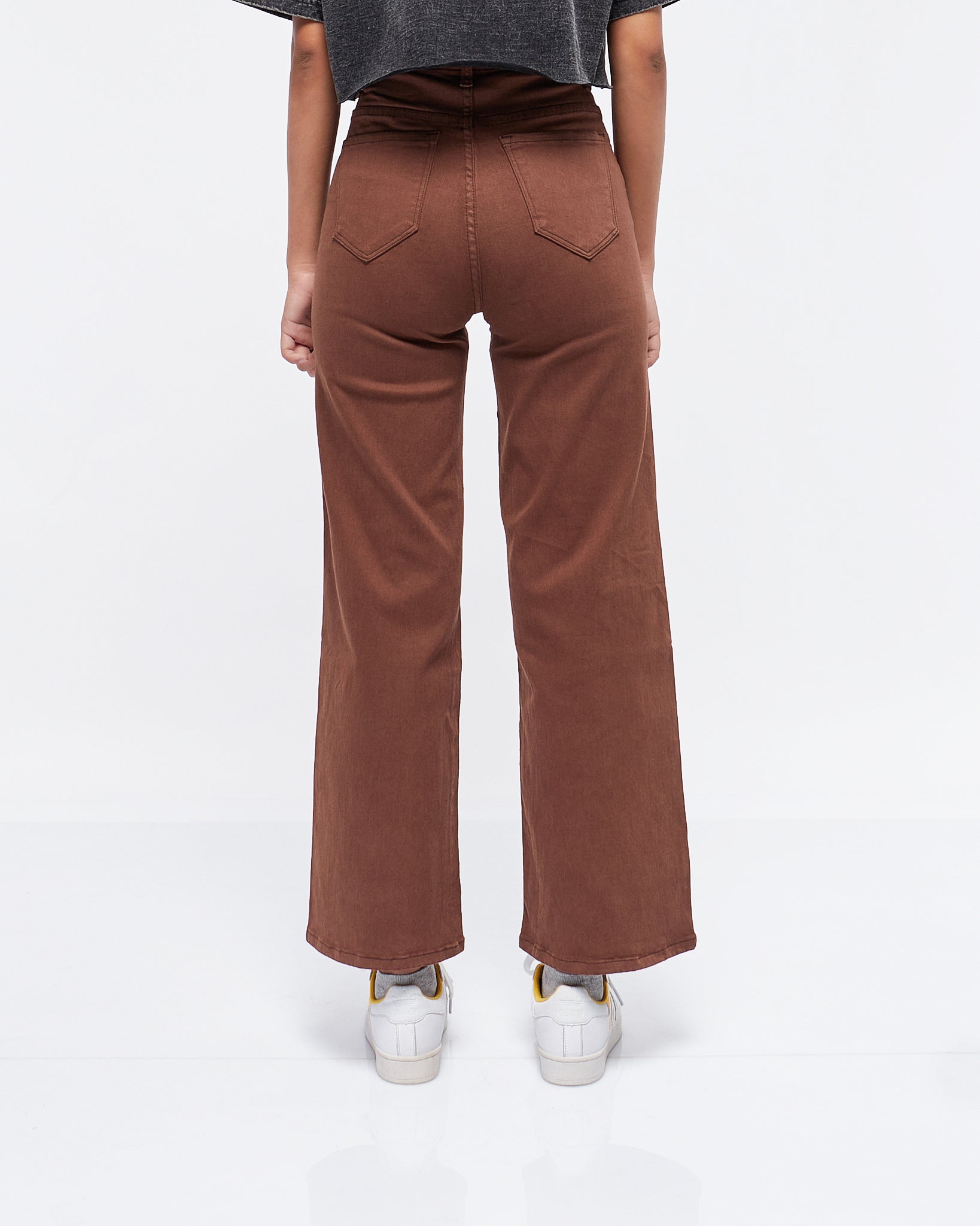 MOI OUTFIT-High Waist Wide Leg Lady Jeans 21.50