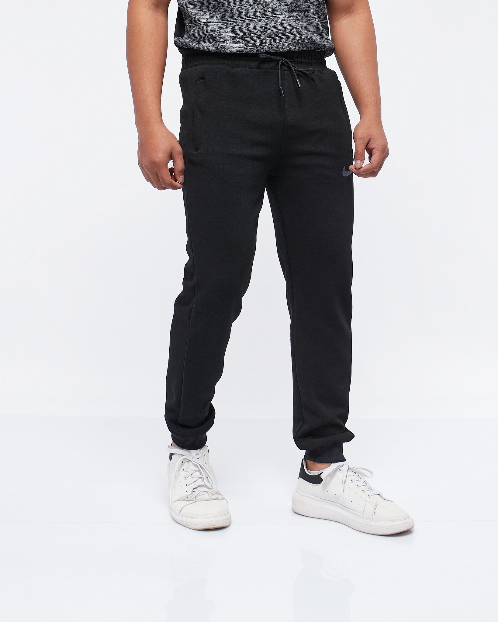 MOI OUTFIT-Hologram Logo Printed Men Joggers 15.90