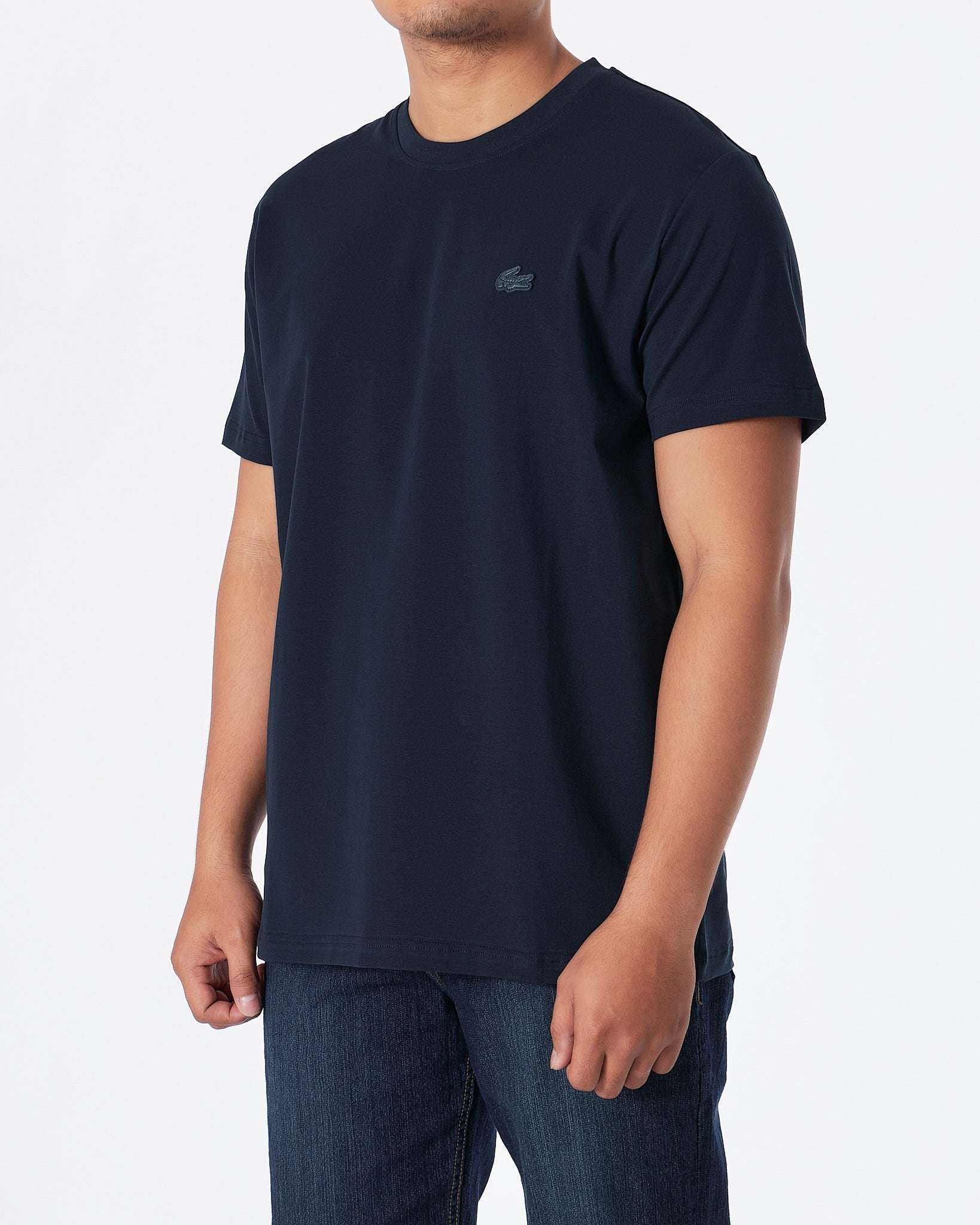 MOI OUTFIT-LAC Plain Men Dark Blue T-Shirt 15.90