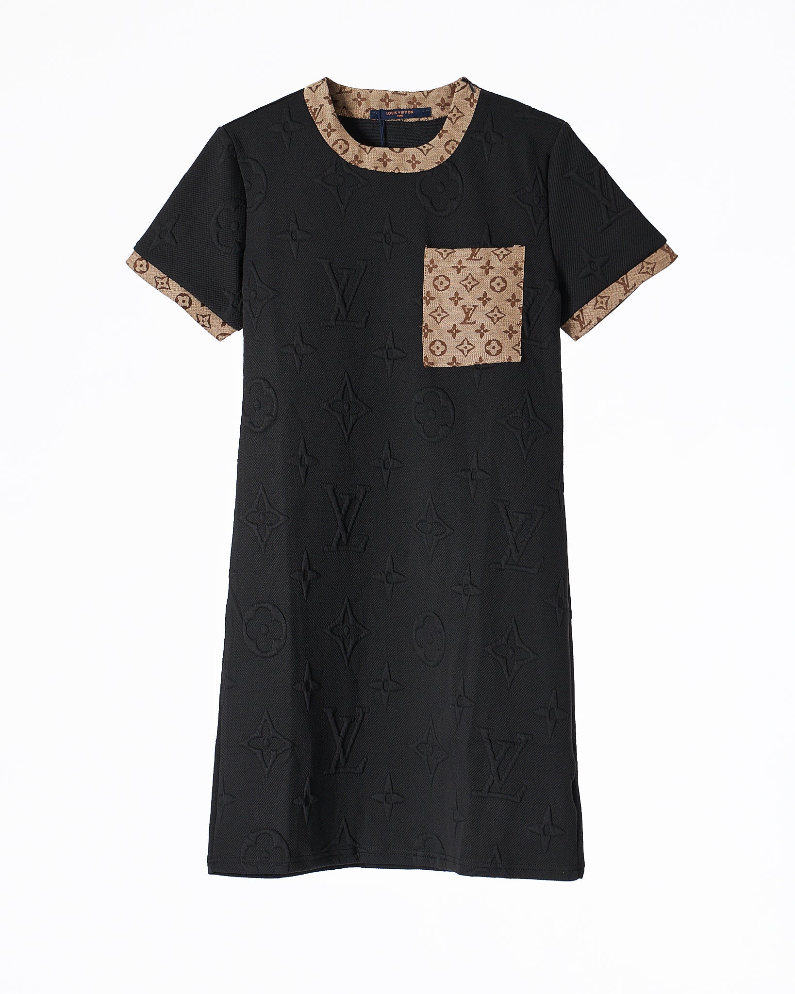 MOI OUTFIT-LV Monogram Lady Embossed Black Dress 59.90