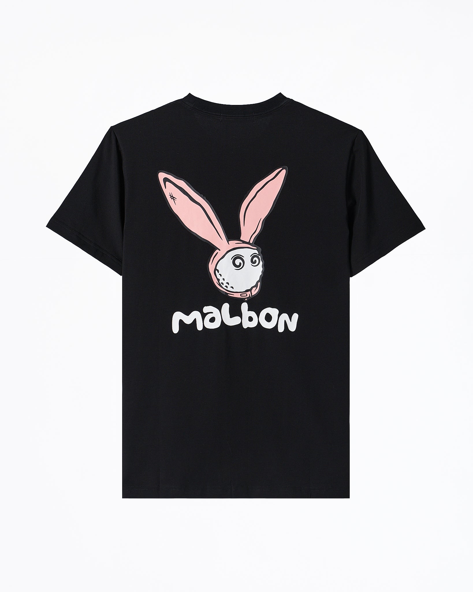 MOI OUTFIT-MAL Bunny Back Printed Unisex Black T-Shirt 17.90