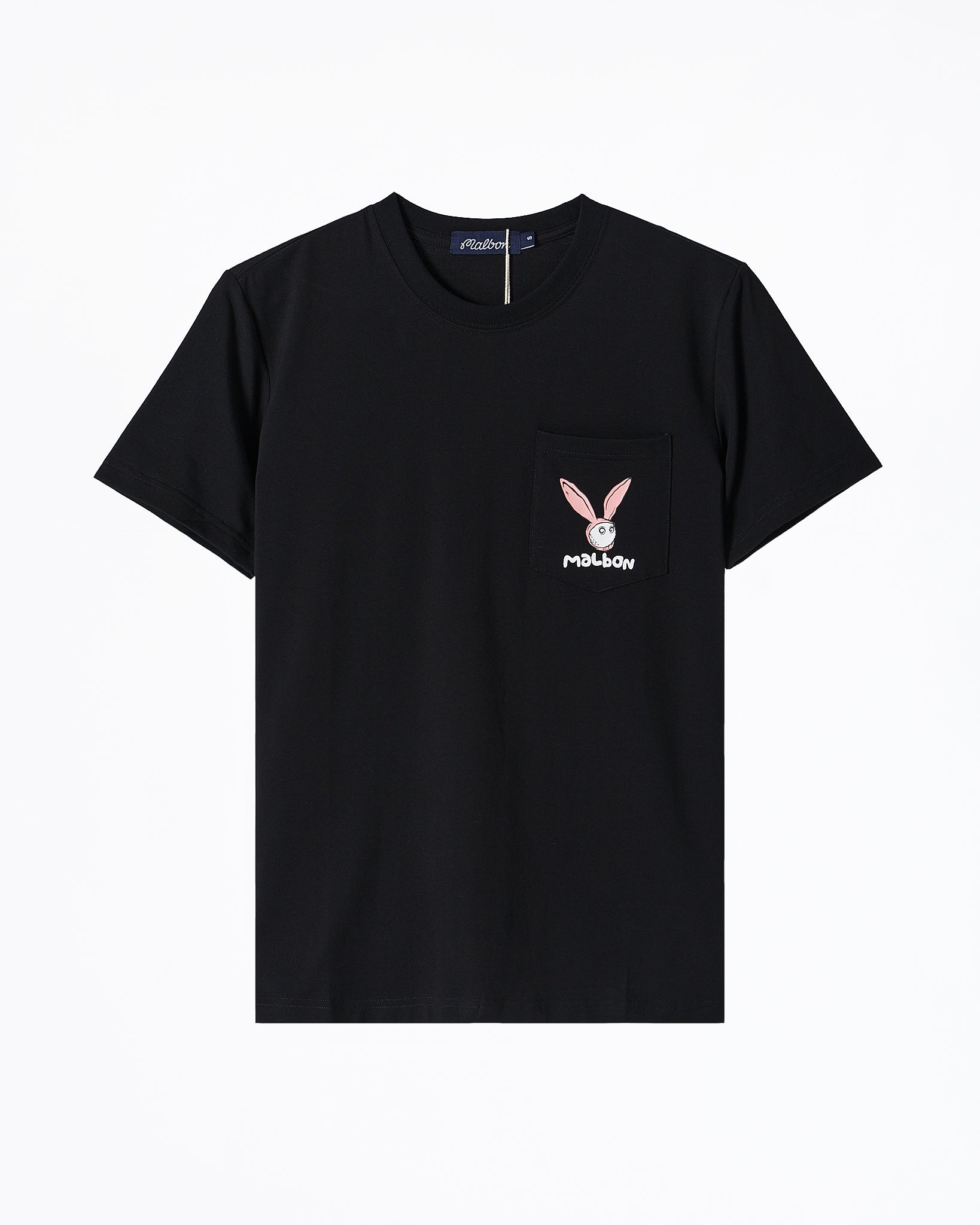 MOI OUTFIT-MAL Bunny Back Printed Unisex Black T-Shirt 17.90