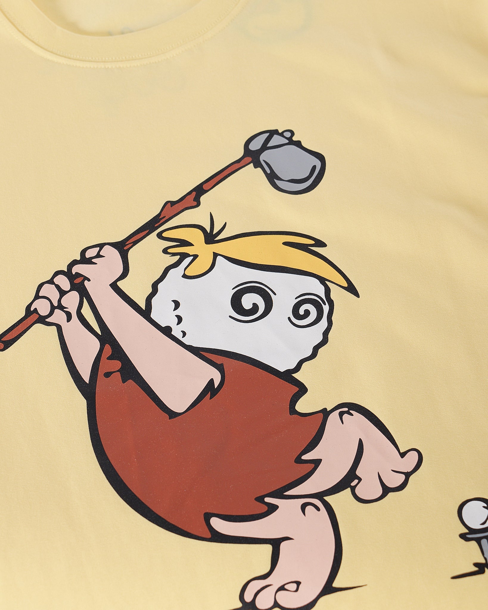 MOI OUTFIT-Malbon Cartoon Men Yellow T-Shirt 16.90