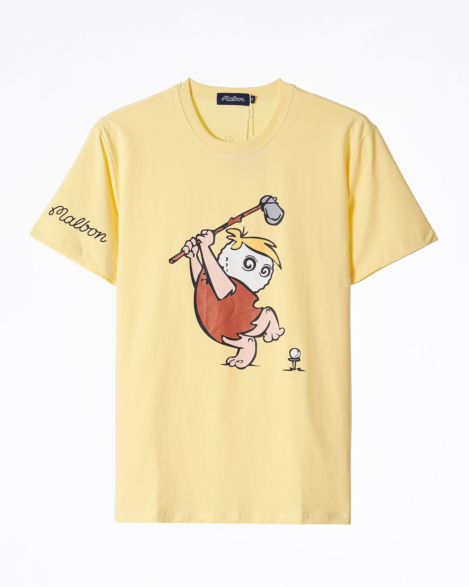 MOI OUTFIT-Malbon Cartoon Men Yellow T-Shirt 16.90