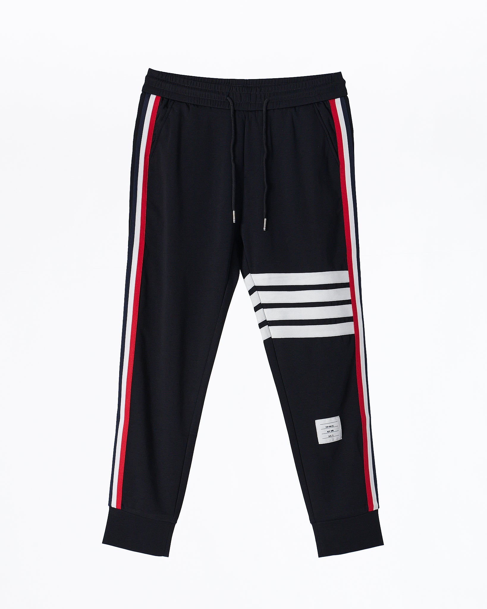 MOI OUTFIT-MON 4 Bar Striped Men Black Joggers 75.90