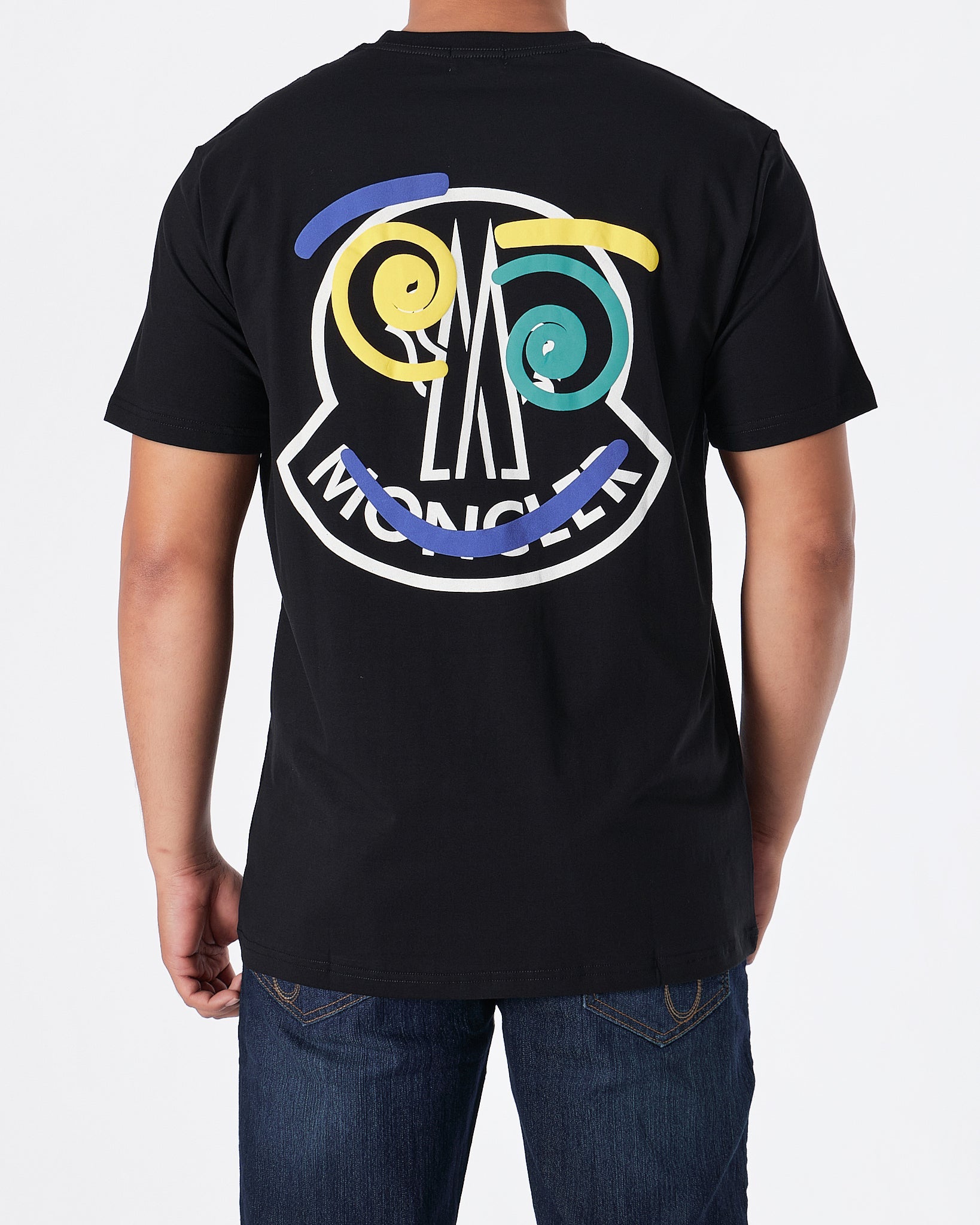 MOI OUTFIT-MON Round Back Printed Men Black T-Shirt 19.90