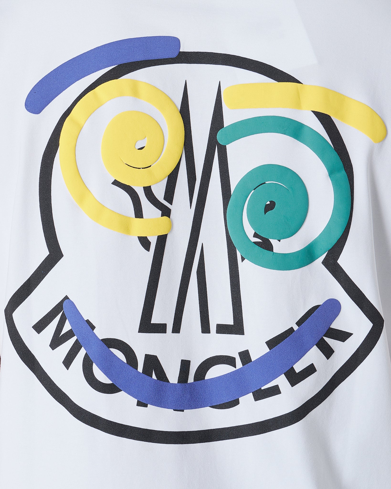 MOI OUTFIT-MON Round Back Printed Men White T-Shirt 19.90