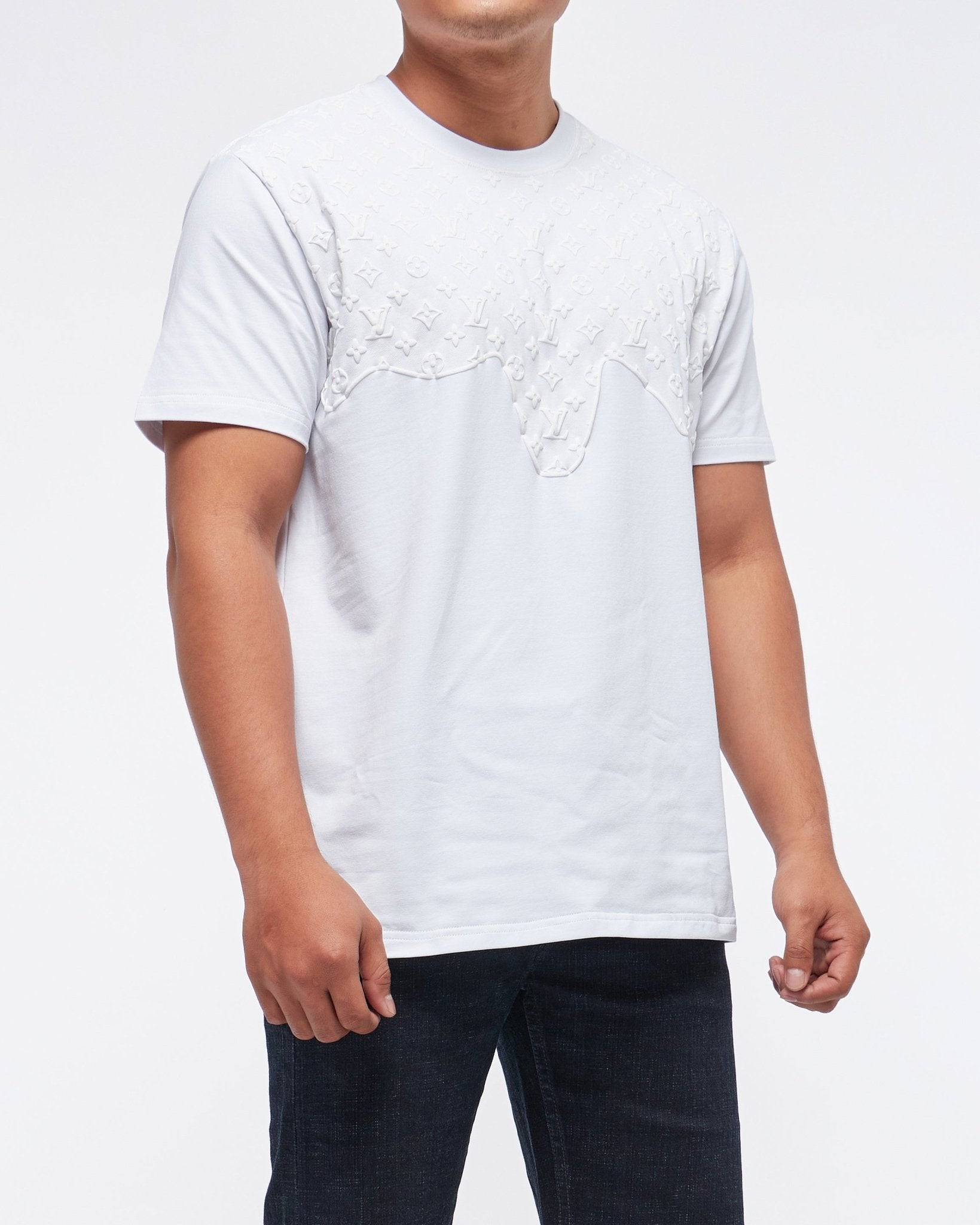MOI OUTFIT-Monogram Front and Back Printed Men T-Shirt 15.90