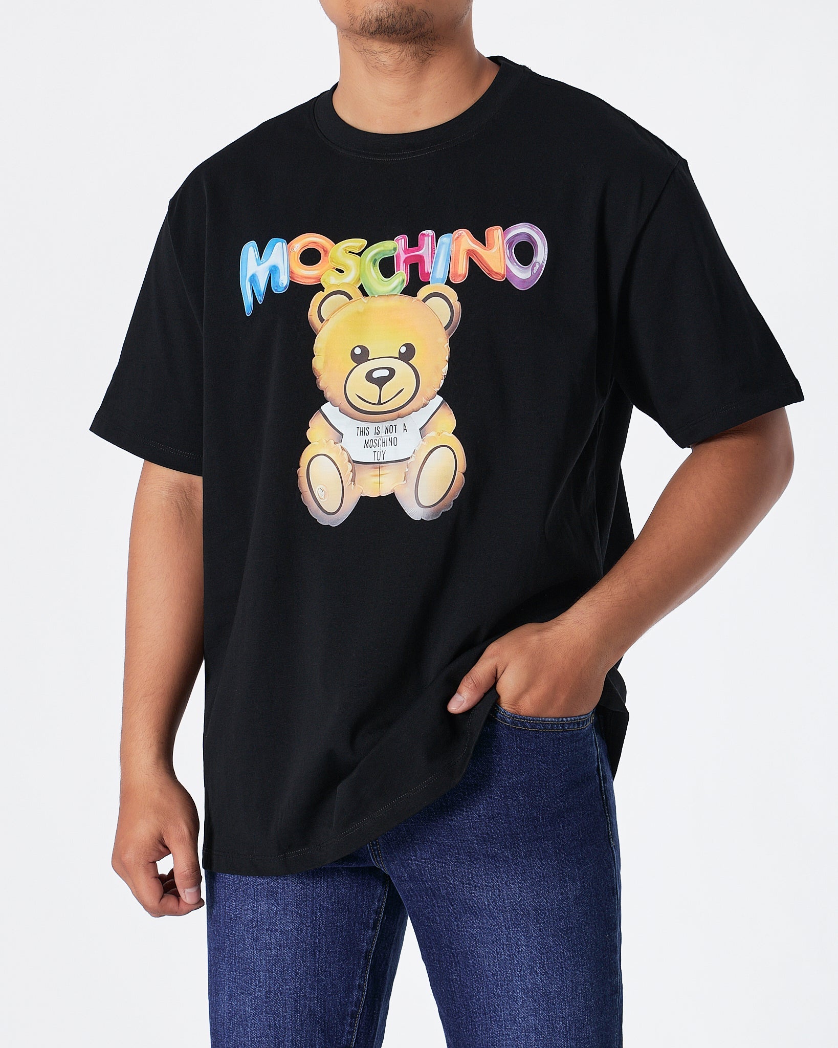 MOI OUTFIT-MOS Teddy Bear Unisex Black T-Shirt 23.90