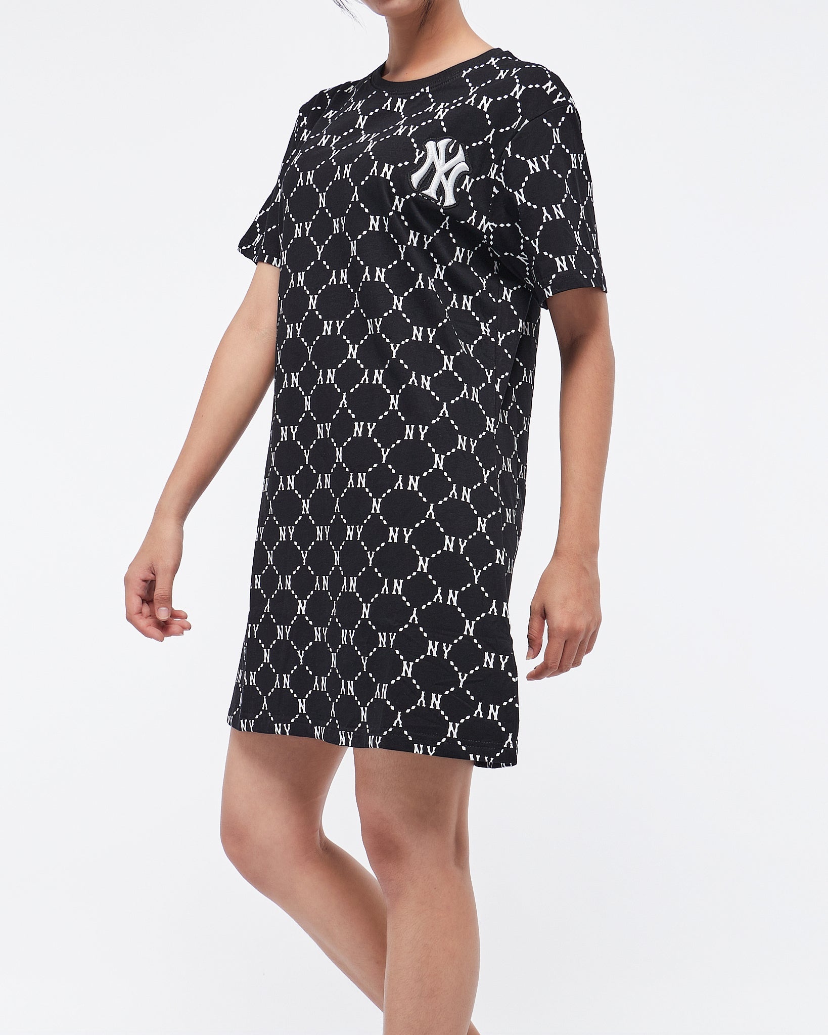 MOI OUTFIT-NY Monogram Over Printed Lady T-Shirt Dress 22.90