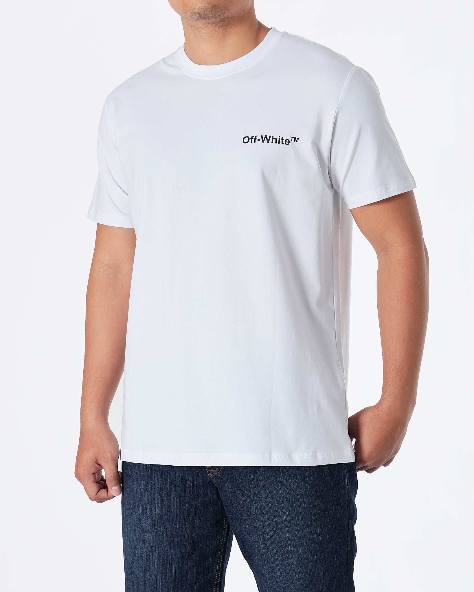 MOI OUTFIT-OW Men White T-Shirt 17.90