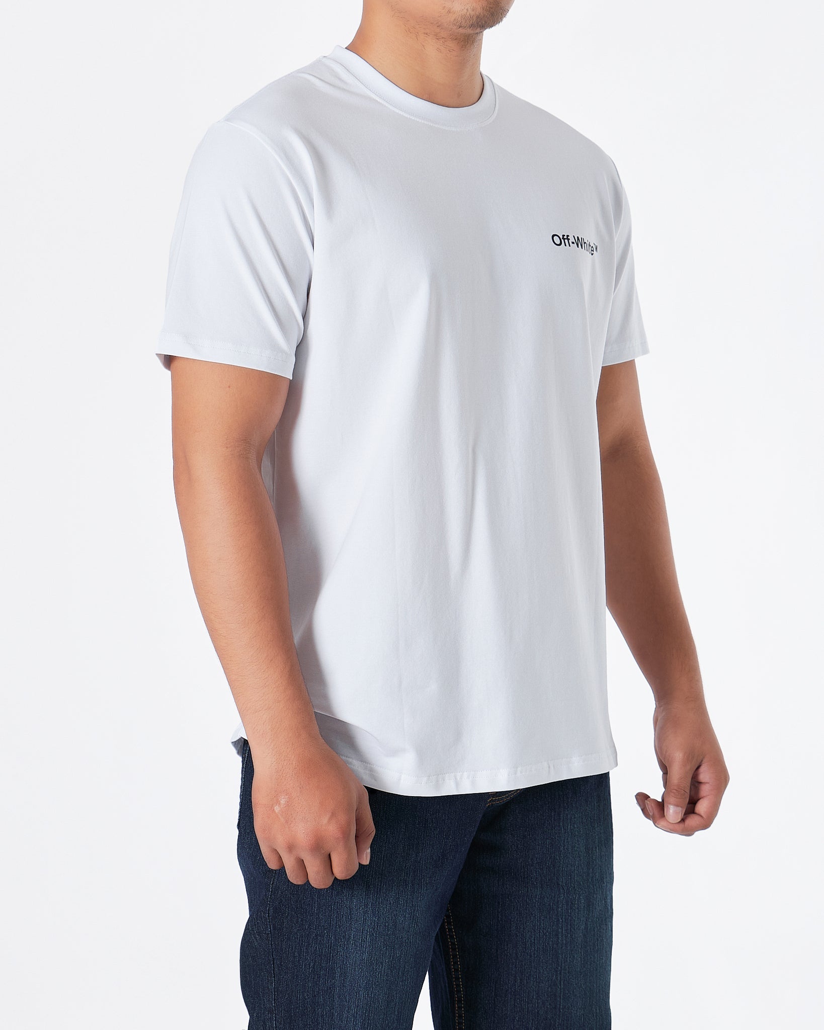 MOI OUTFIT-OW Men White T-Shirt 17.90