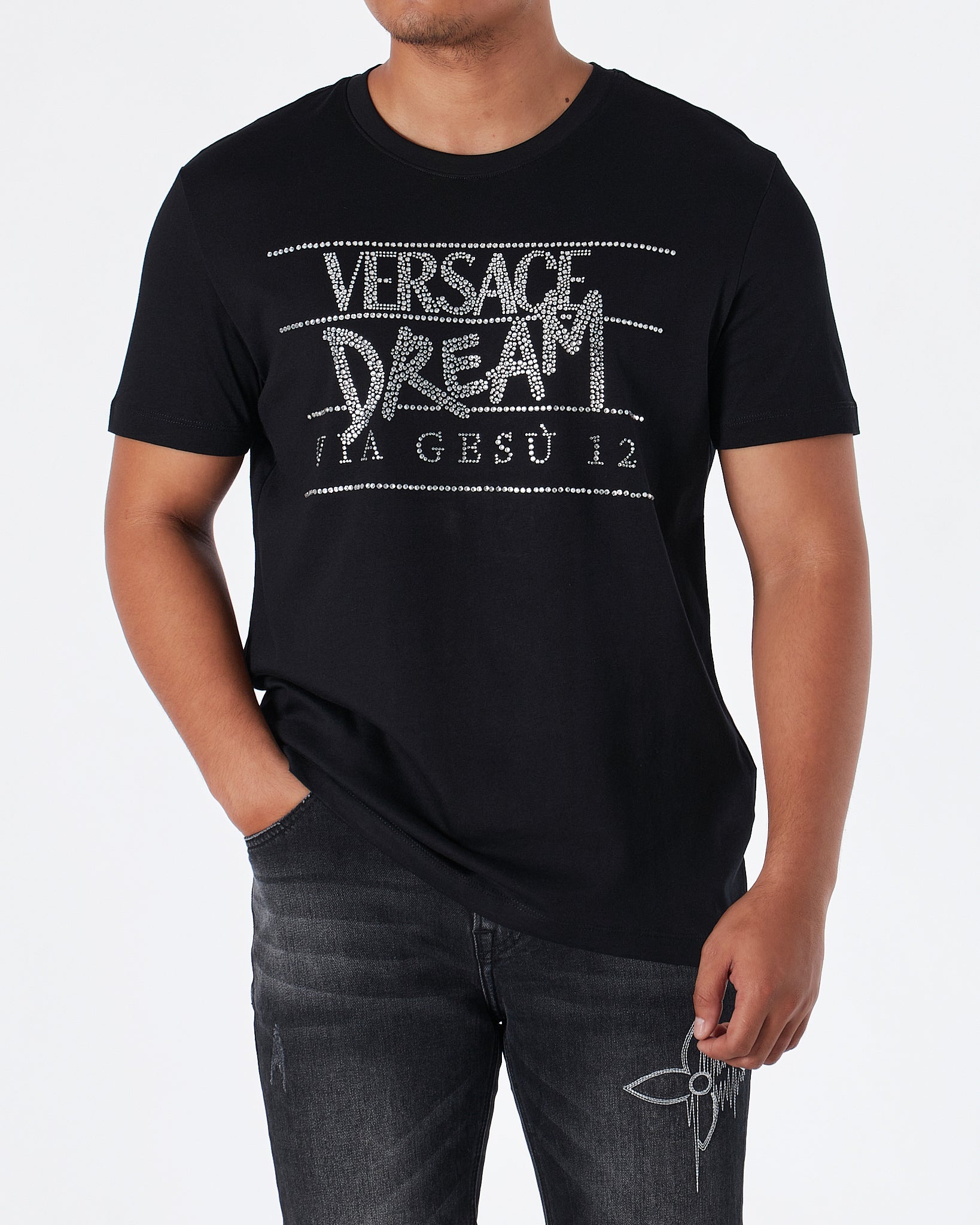 MOI OUTFIT-Rhinestone Dream Printed Men T-Shirt 54.90
