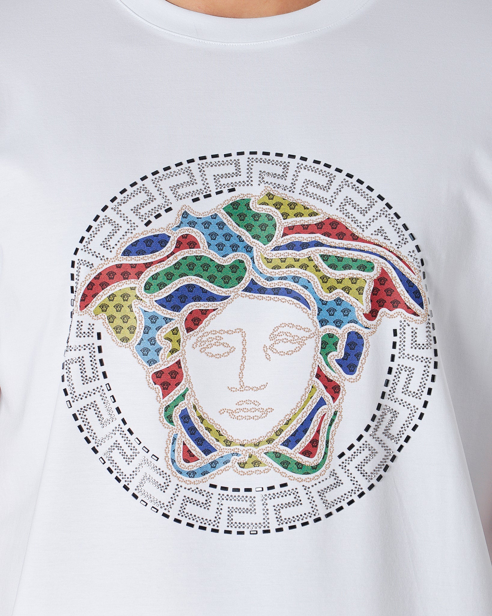 MOI OUTFIT-Rhinestone Medusa Printed Men T-Shirt 59.90