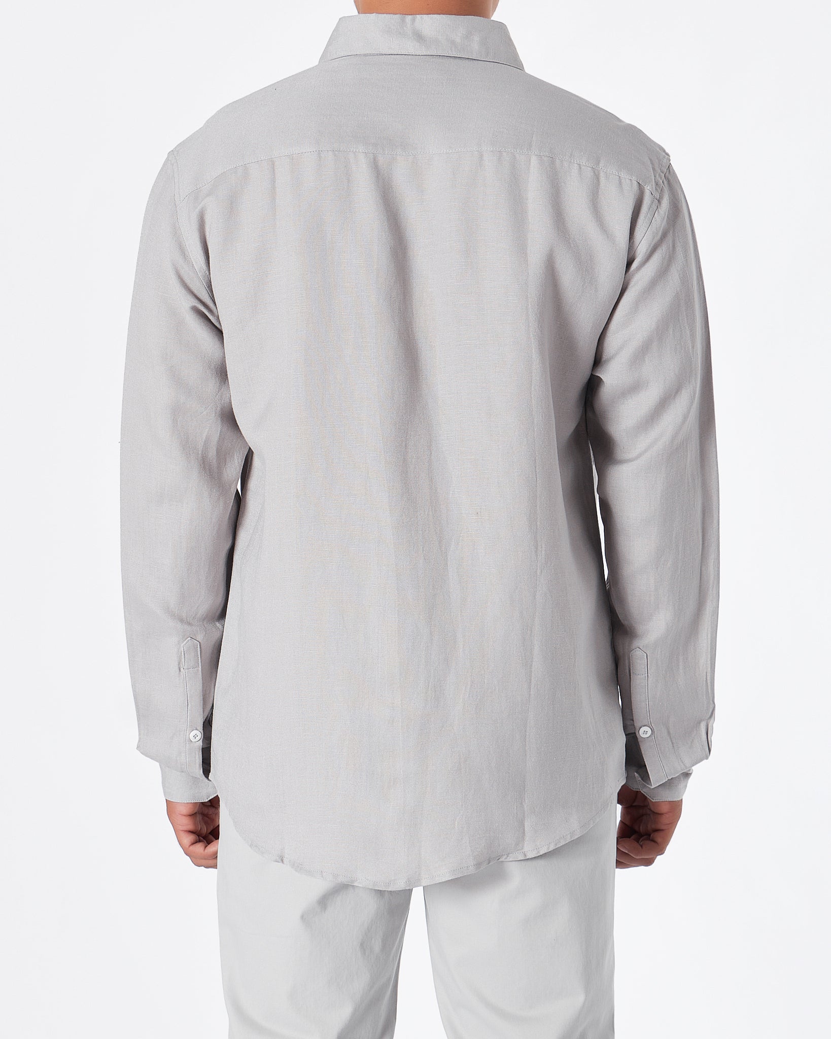 MOI OUTFIT-RL Cotton Men Grey Shirts Long Sleeve 30.90