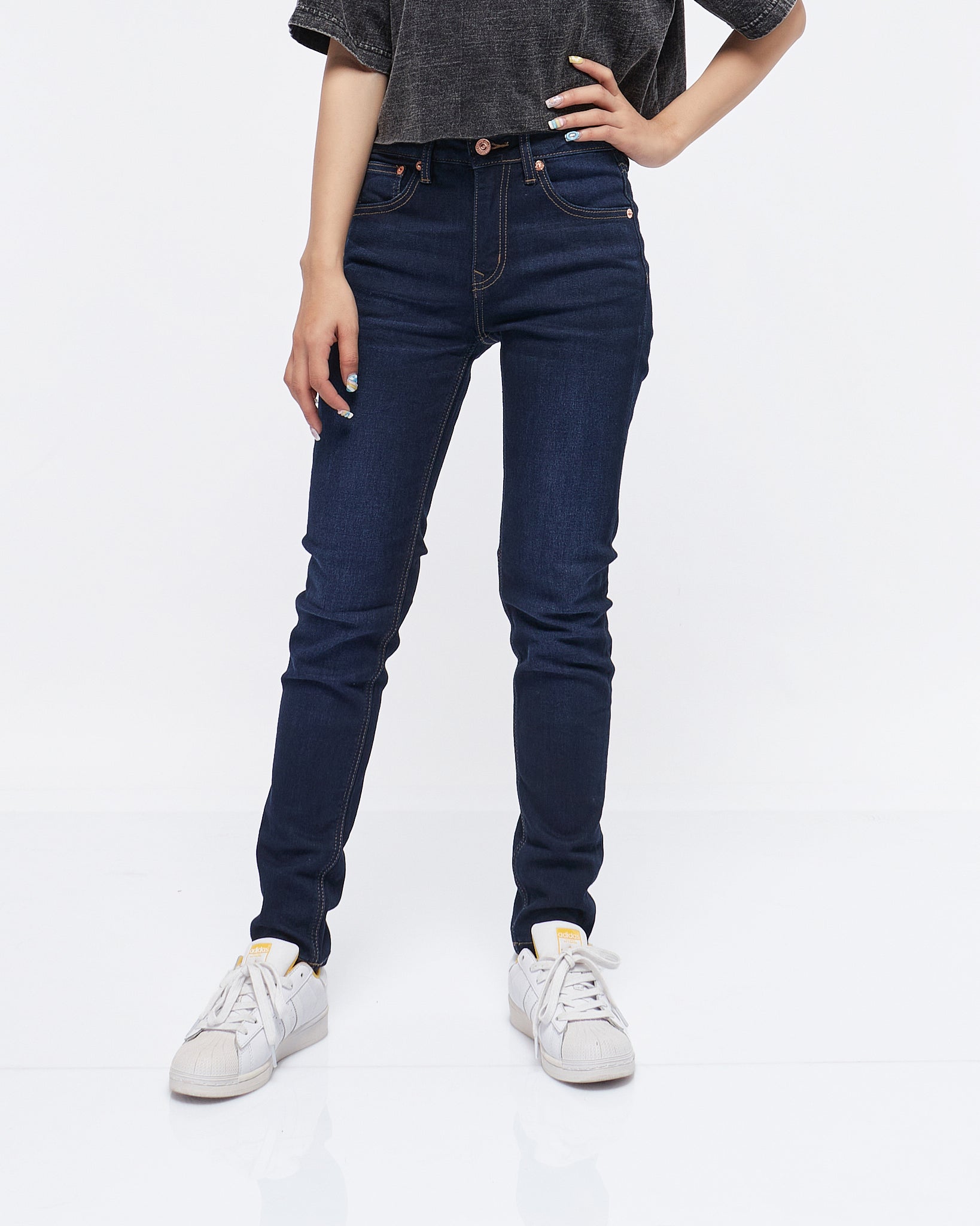 MOI OUTFIT-Straight Leg Lady Jeans 21.50