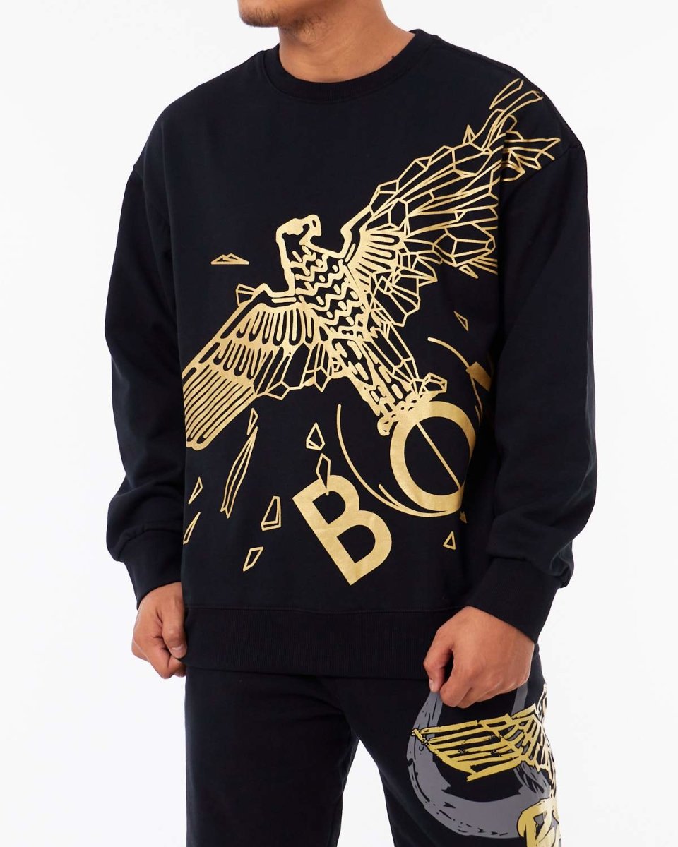 Mens black and gold sweater best sale