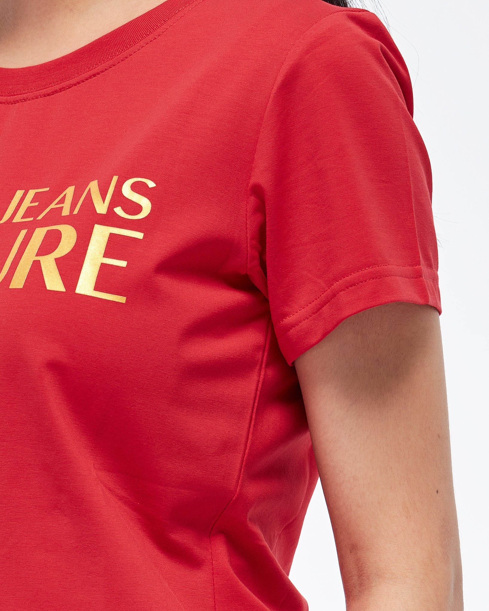 MOI OUTFIT-V Couture Gold Printed Lady T-Shirt 13.90