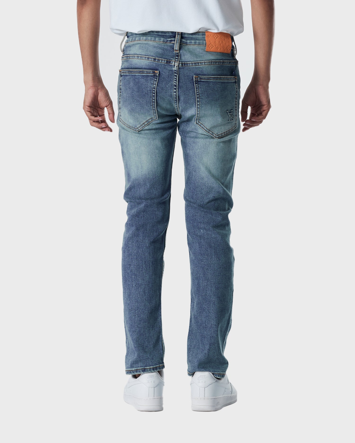 LV Men Slim Fit Light Blue Jeans 25.90