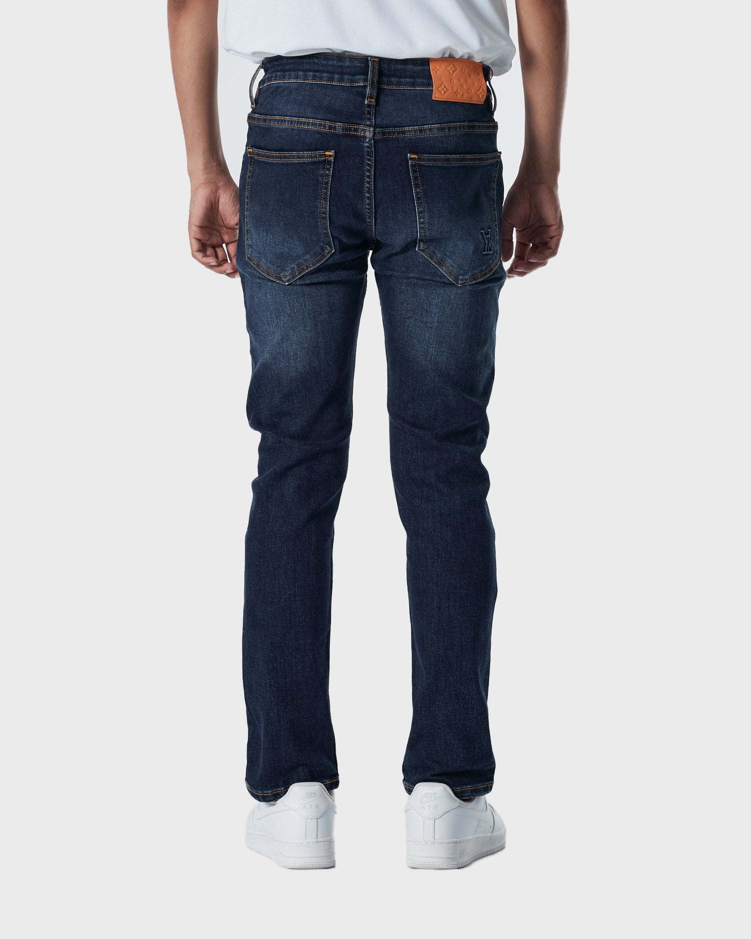 LV Men Slim Fit Dark Blue Jeans 25.90