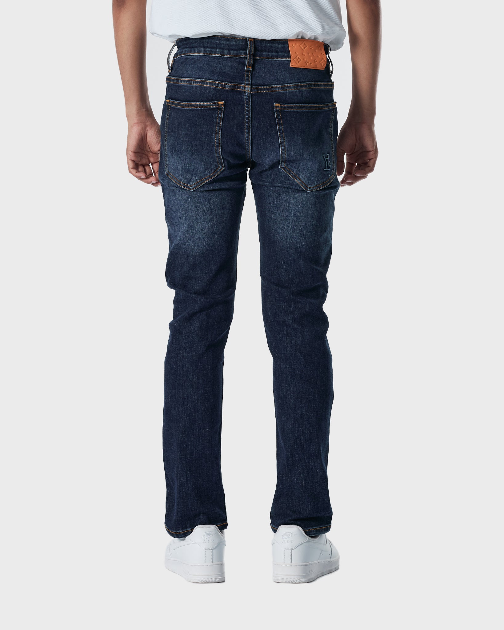 LV Men Slim Fit Dark Blue Jeans 25.90