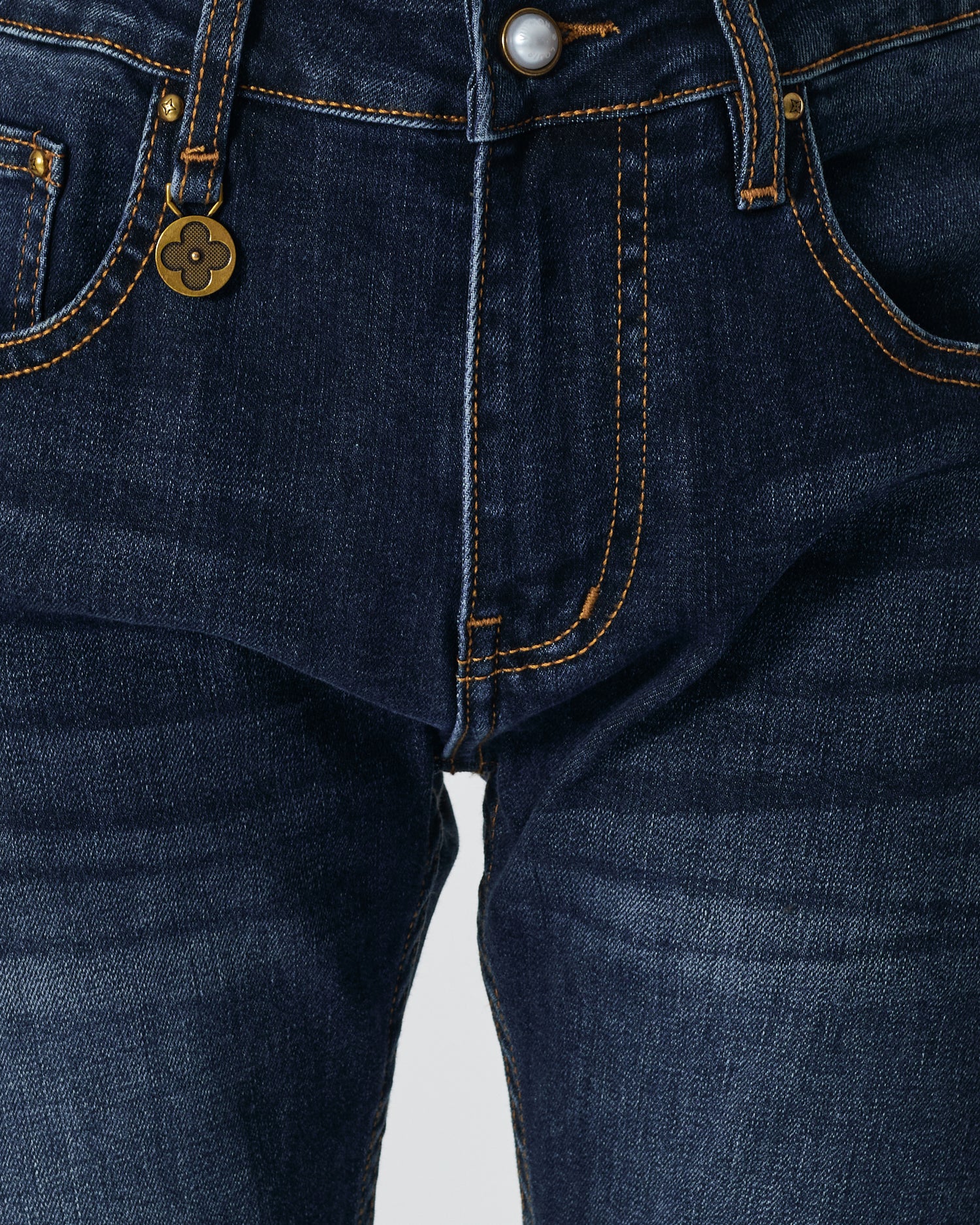 LV Men Slim Fit Dark Blue Jeans 25.90