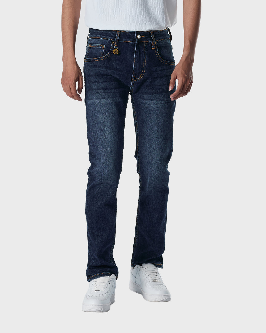 LV Men Slim Fit Dark Blue Jeans 25.90