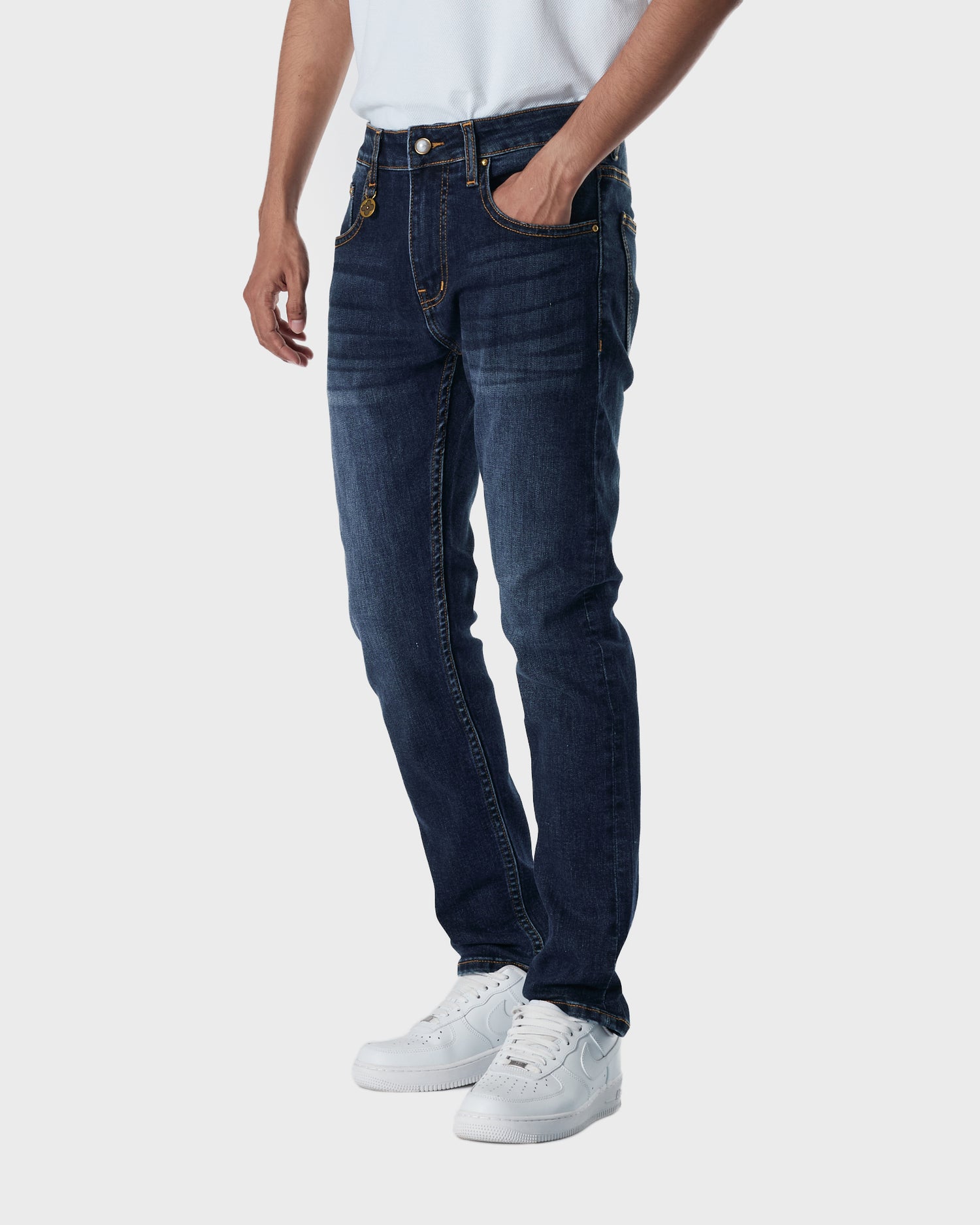 LV Men Slim Fit Dark Blue Jeans 25.90