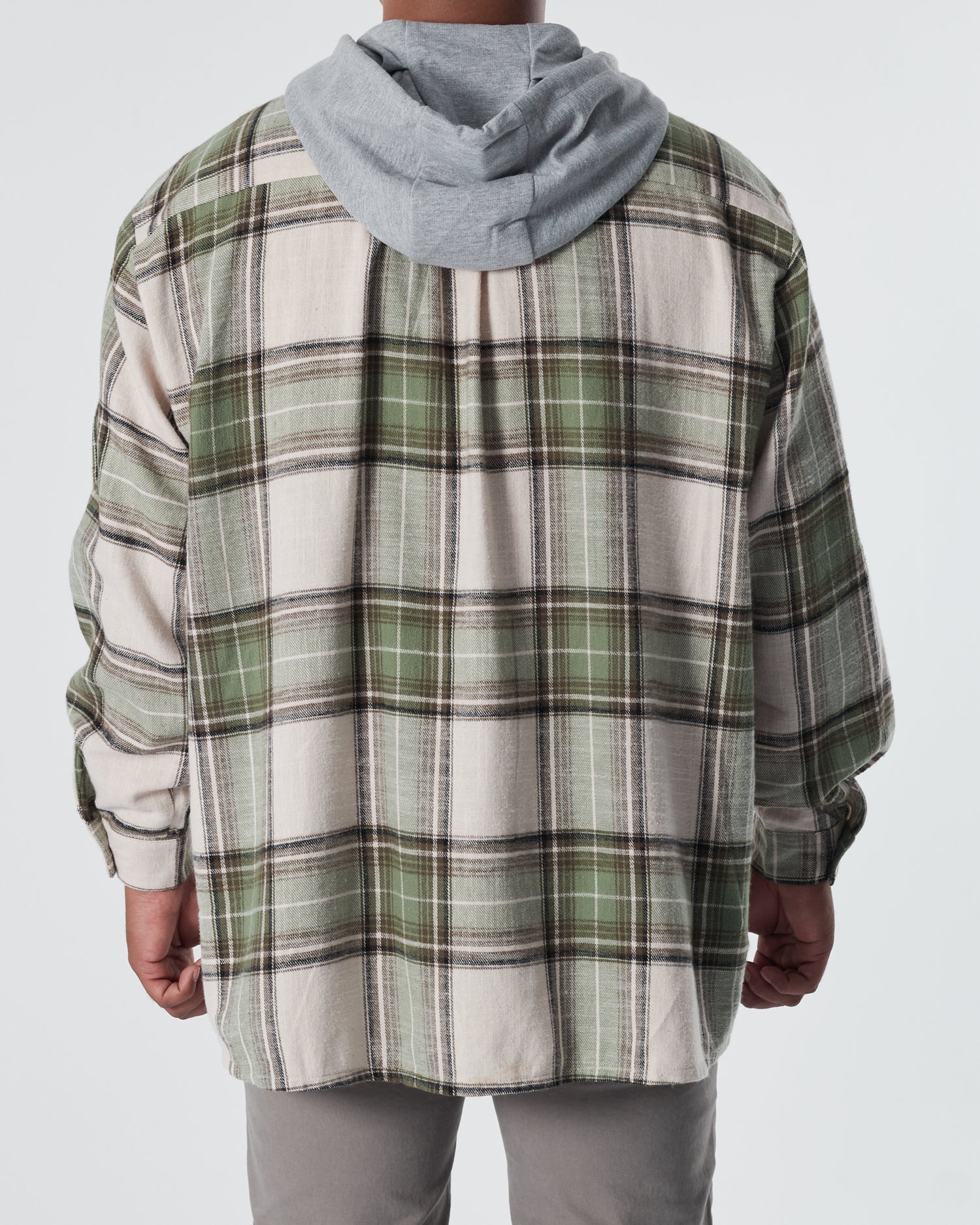 ZAR Checked Men Green Hoodie 18.90
