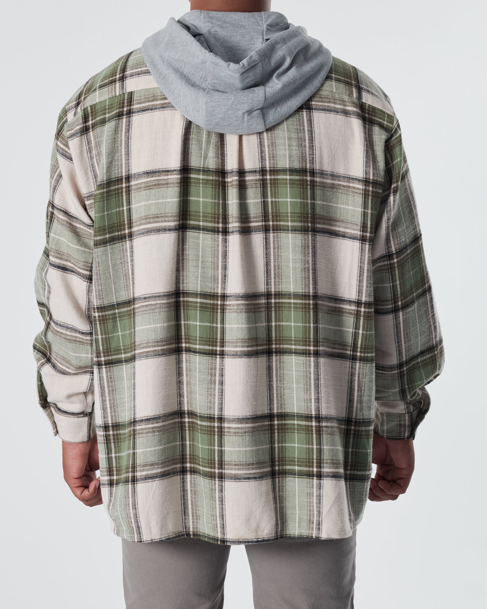 ZAR Checked Men Green Hoodie 18.90