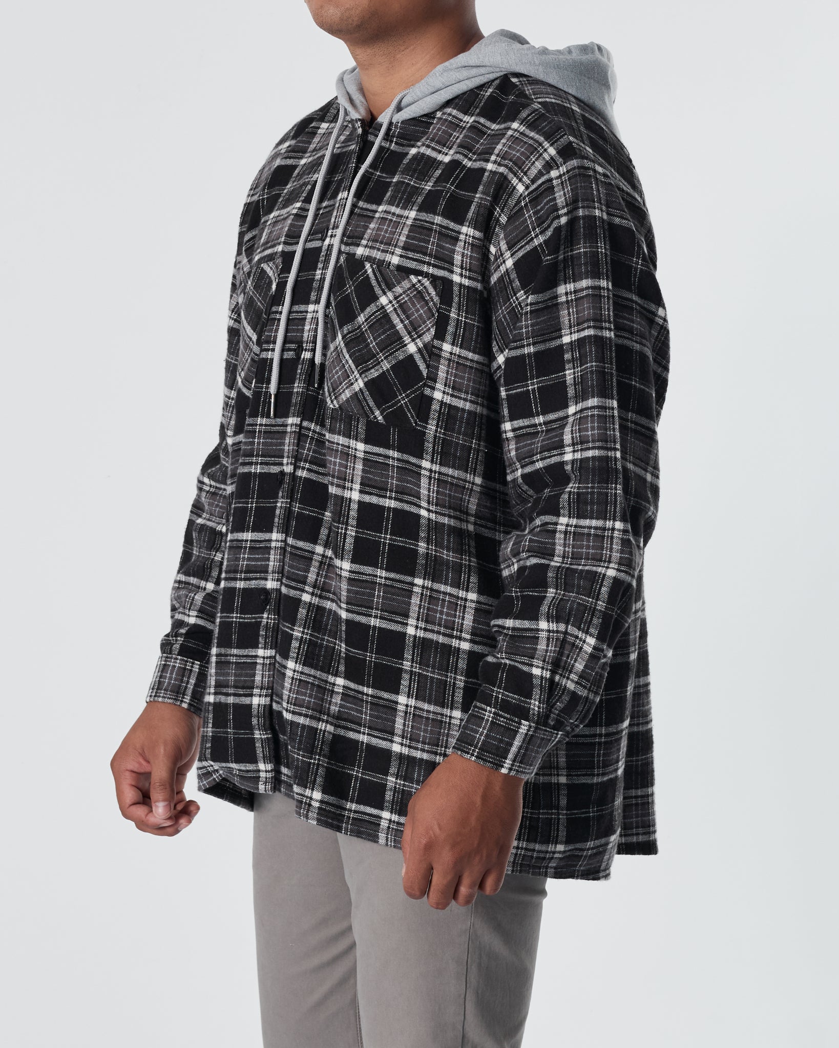ZAR Checked Men Brown Hoodie 18.90