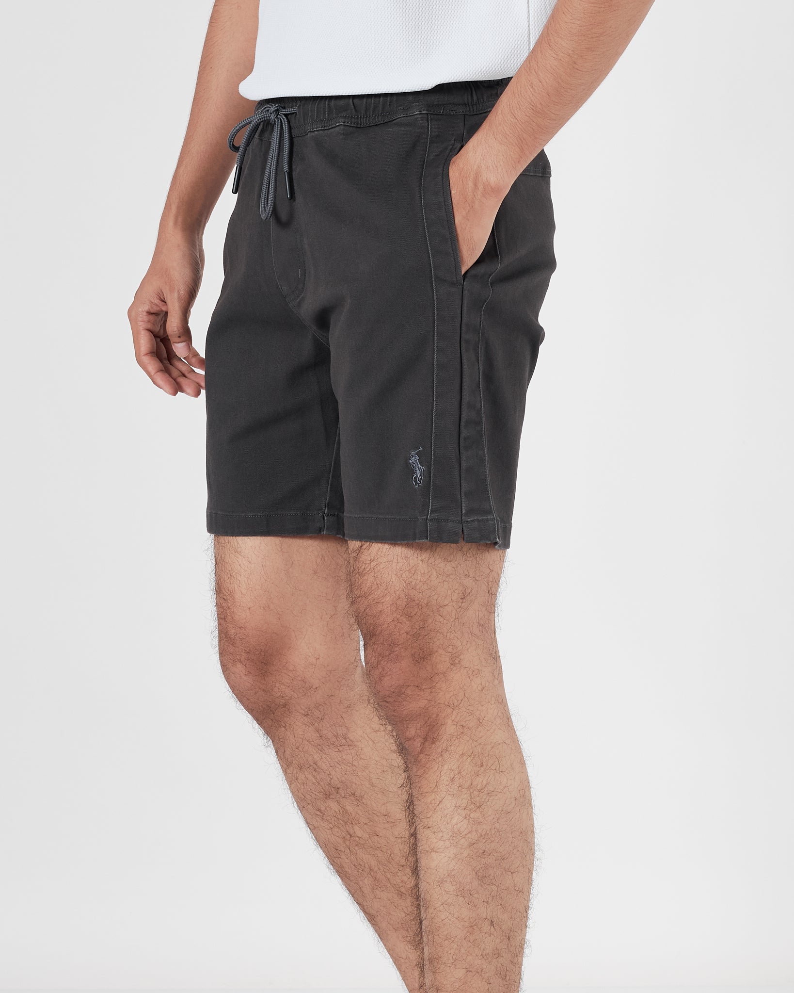 RL Above Knee Men Dark Grey Short Pants 17.50