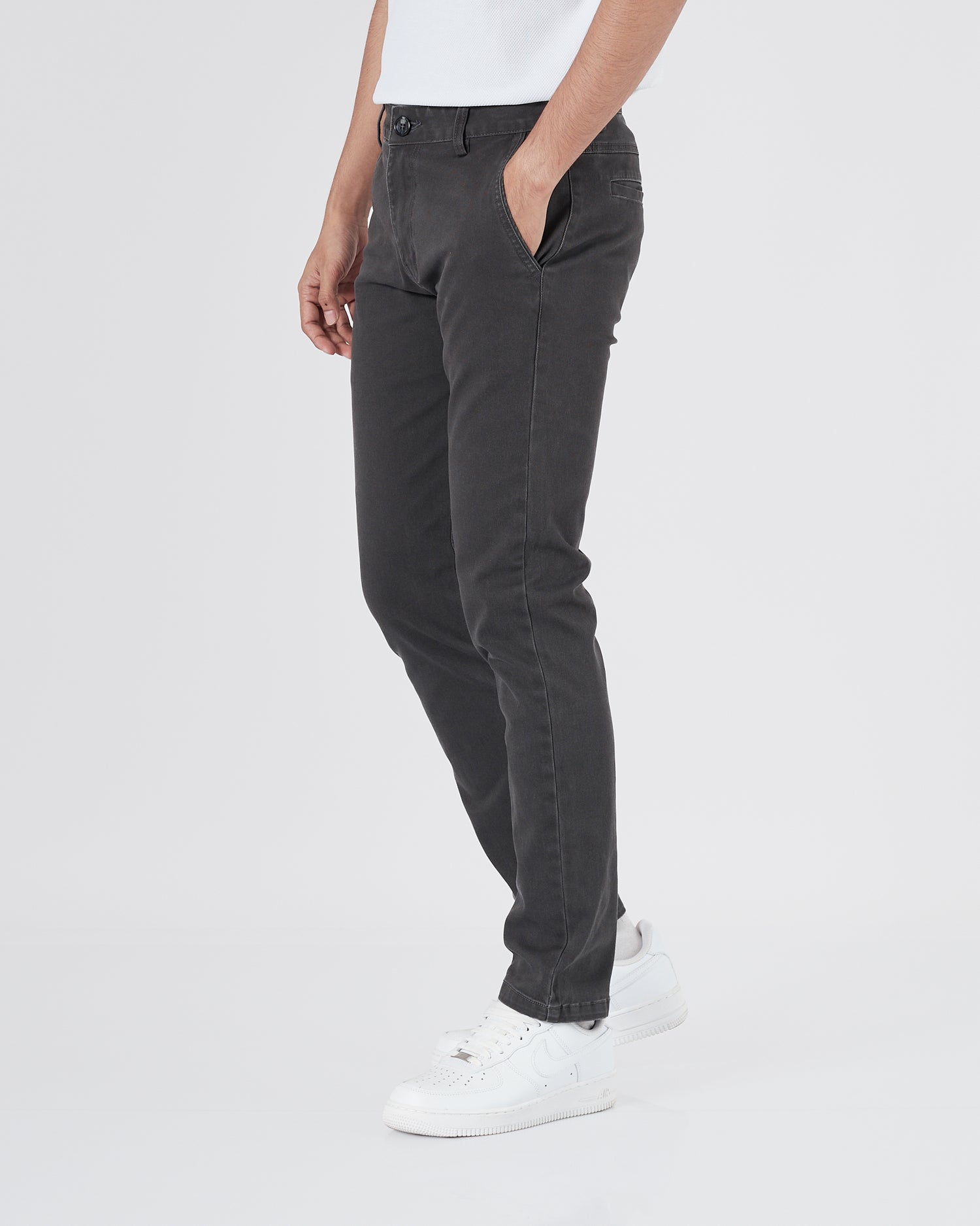 HUG Straight Fit Men Dark Grey Khaki Pants 25.90