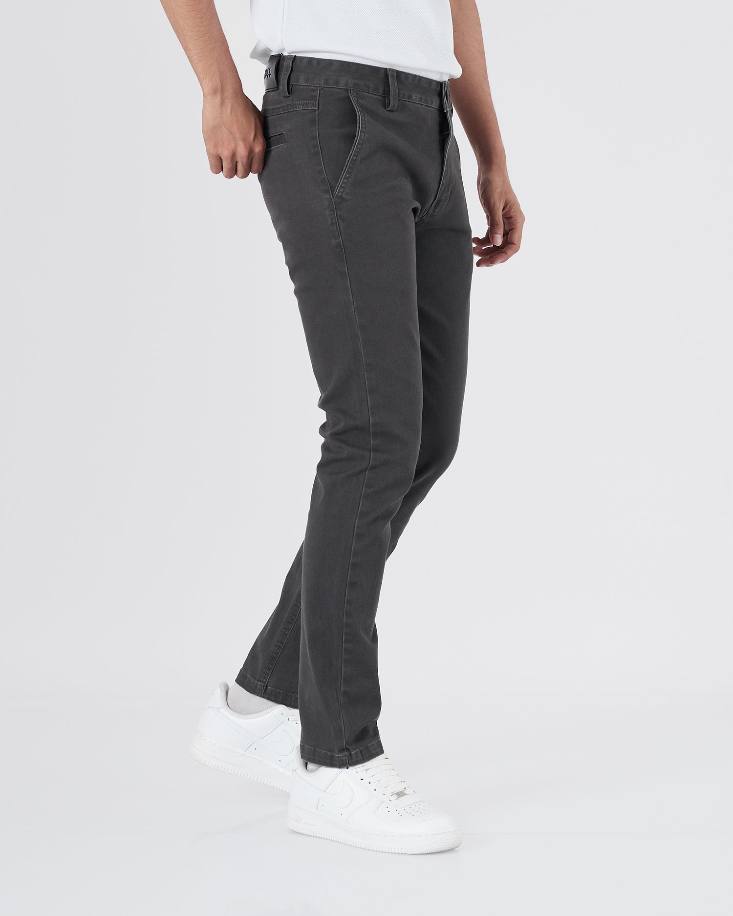 HUG Straight Fit Men Dark Grey Khaki Pants 25.90