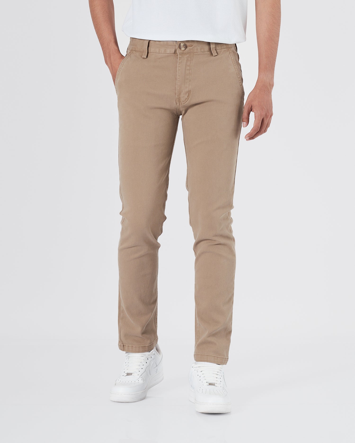 HUG Straight Fit Men Ceam Khaki Pants 25.90