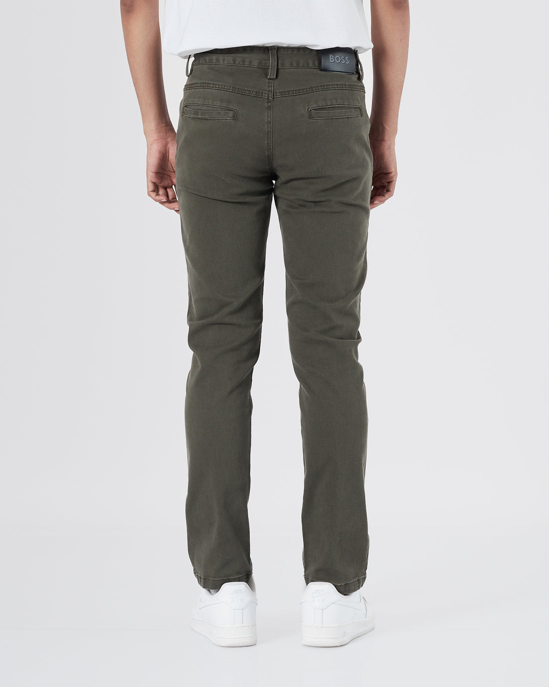 HUG Straight Fit Men Dark Green Khaki Pants 25.90