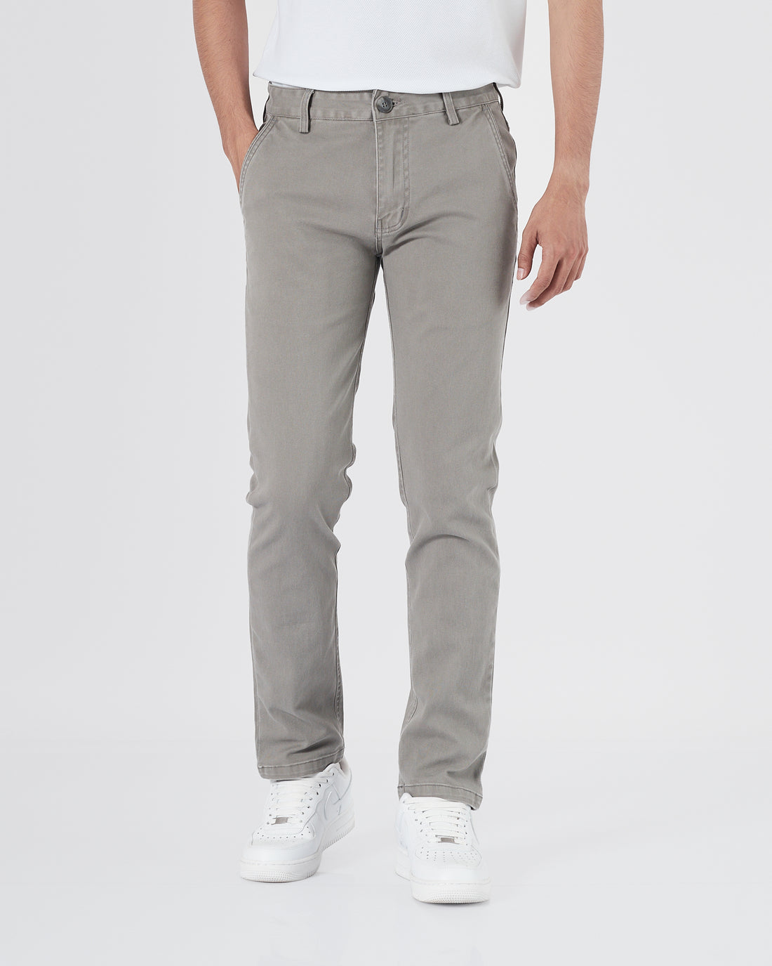 HUG Straight Fit Men Grey Khaki Pants 25.90