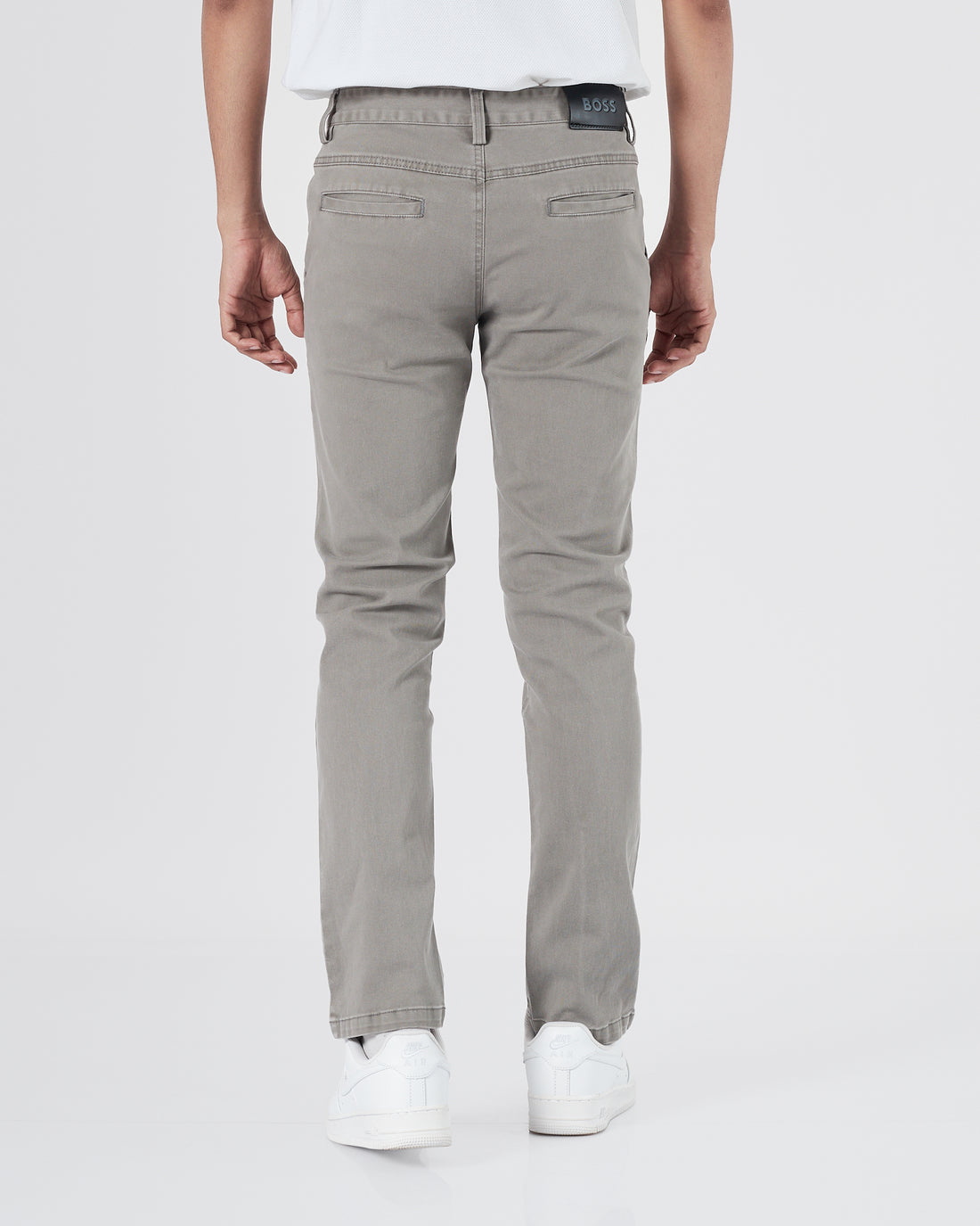 HUG Straight Fit Men Grey Khaki Pants 25.90